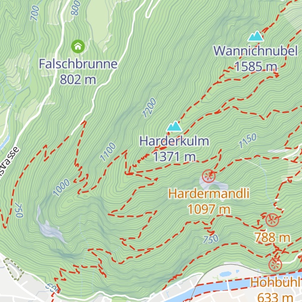 Map of Panorama-Restaurant Harder-Kulm