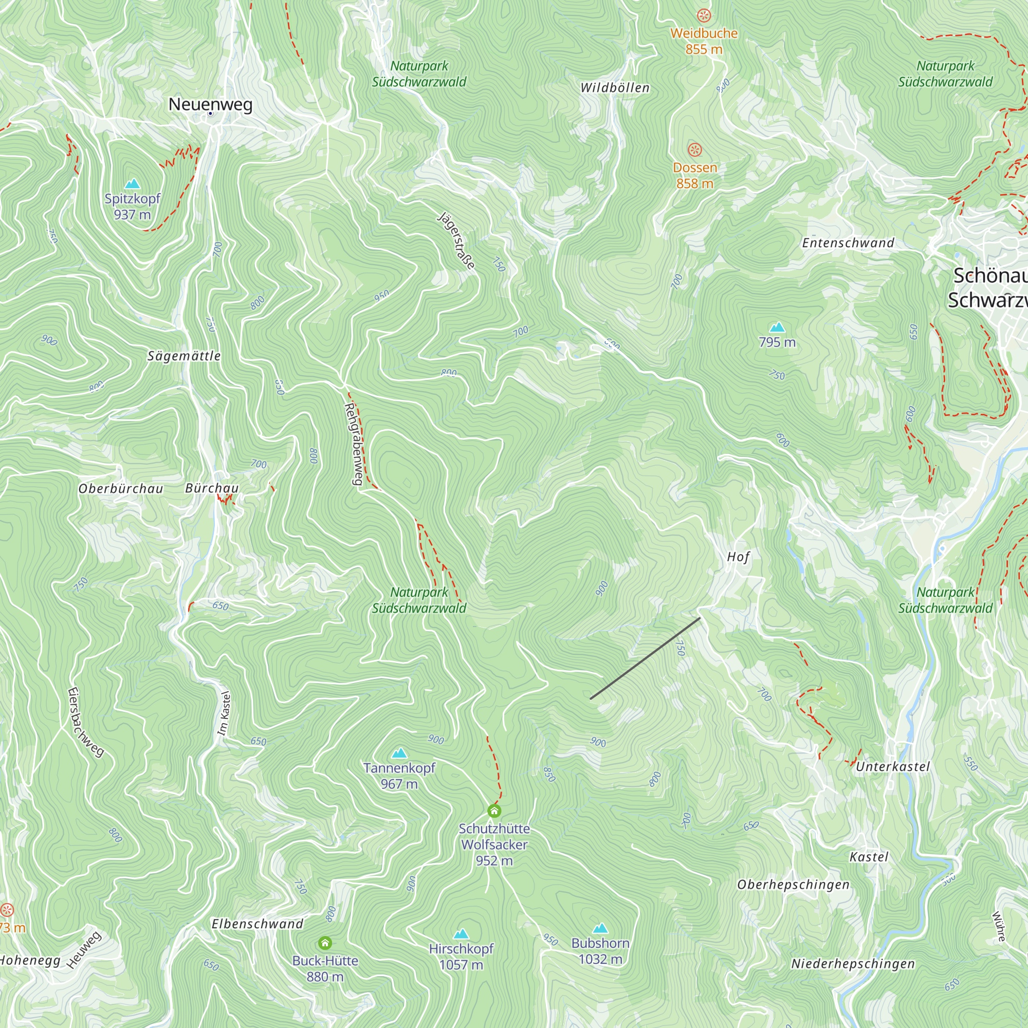 Habrüttebühl Hütte map