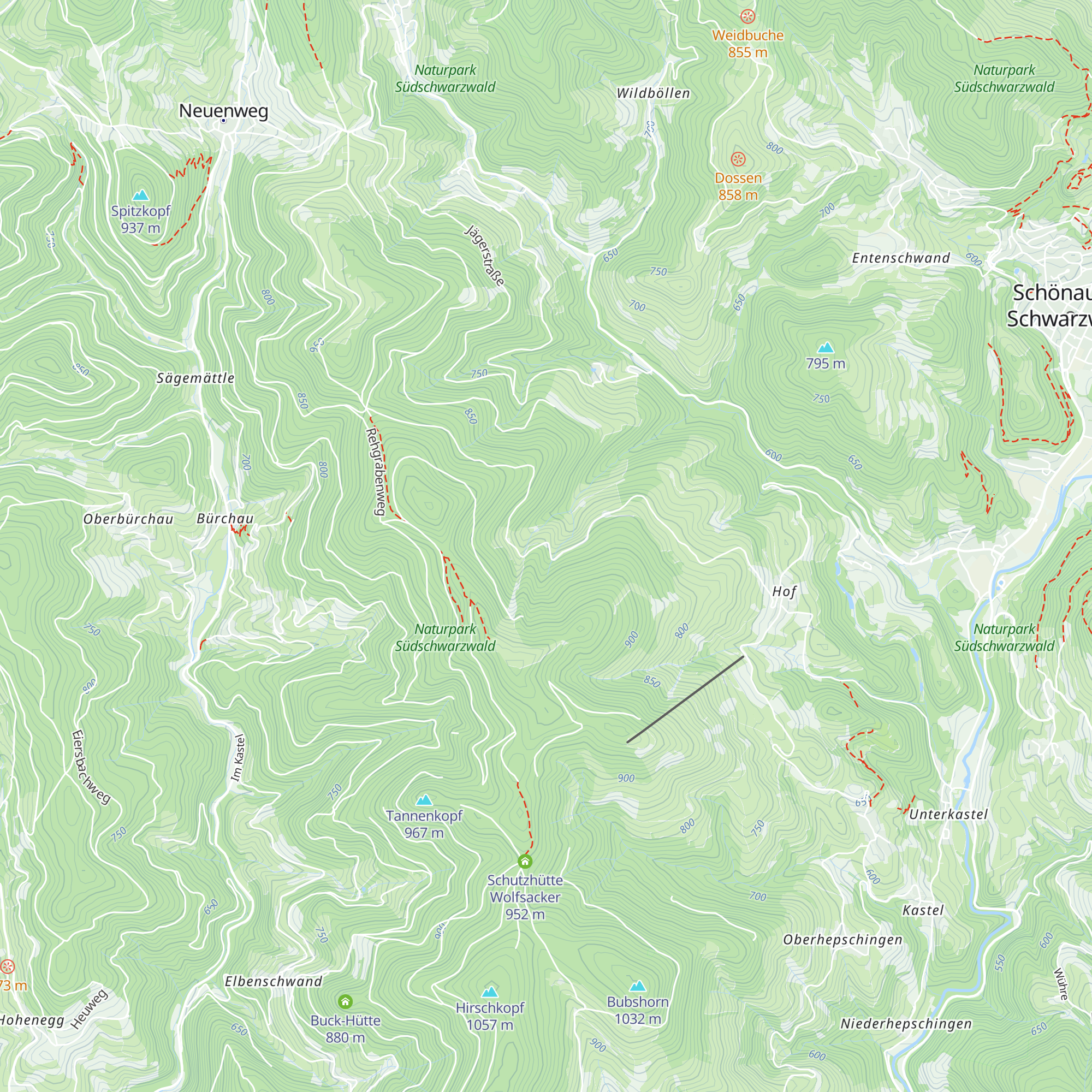 Habrüttebühl Hütte map