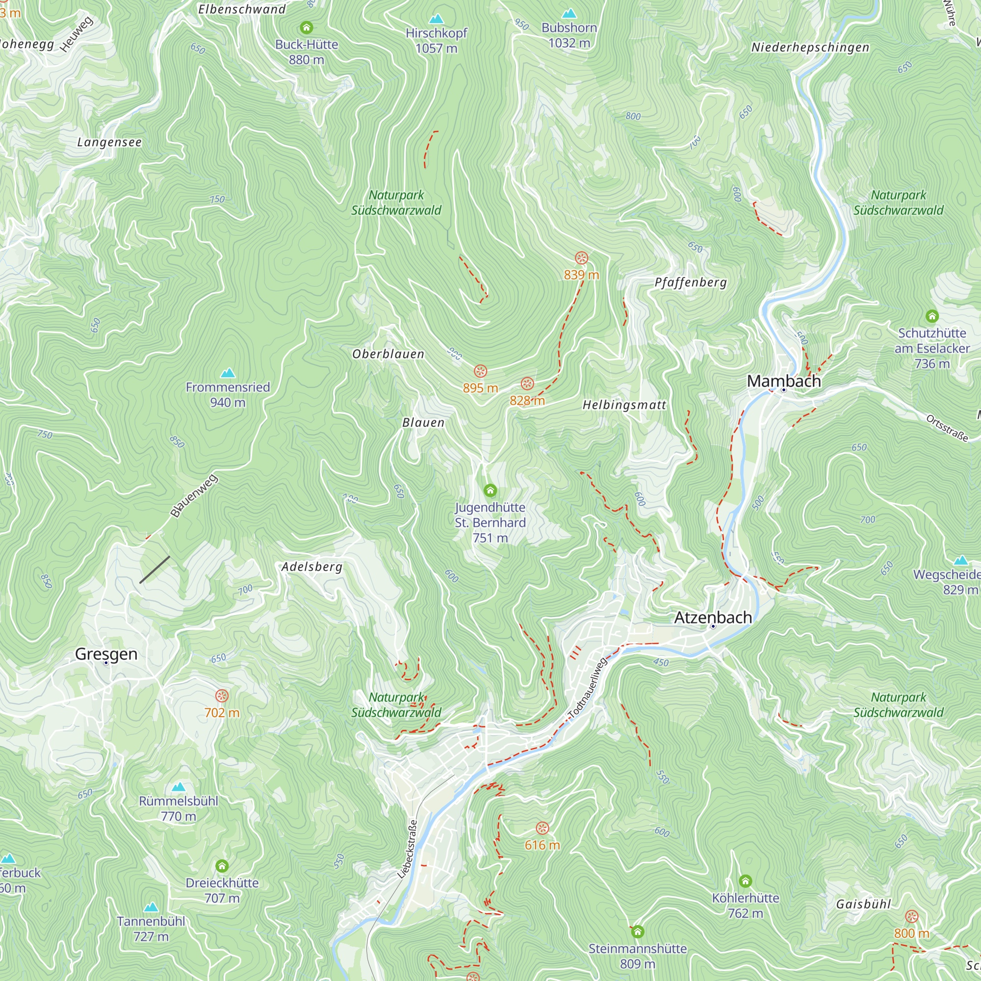 Jugendhütte St. Bernhard map
