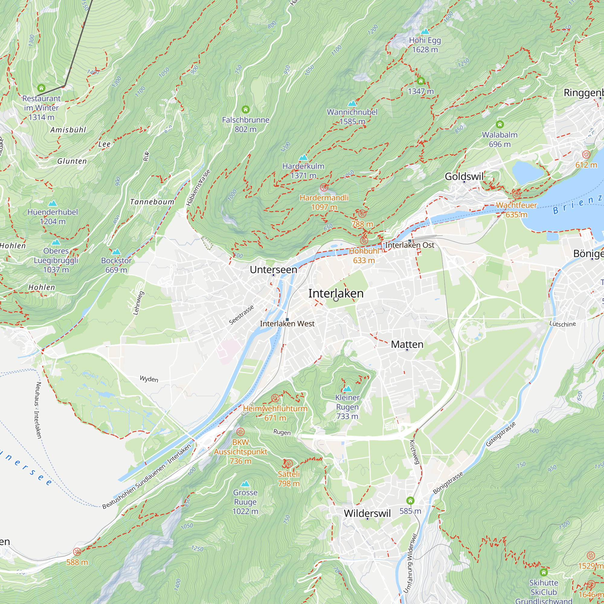 Tourist Information Interlaken map