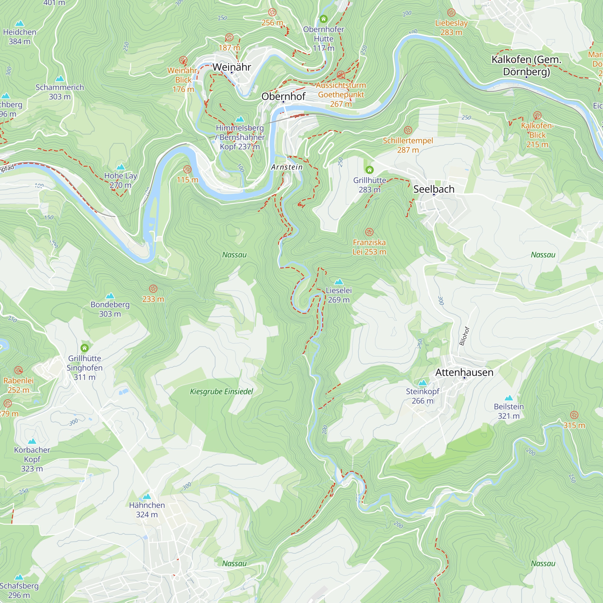 Hütte map