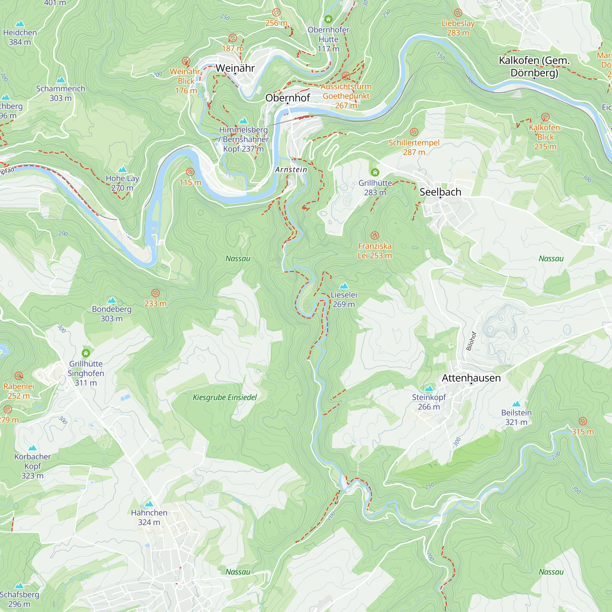 Hütte map
