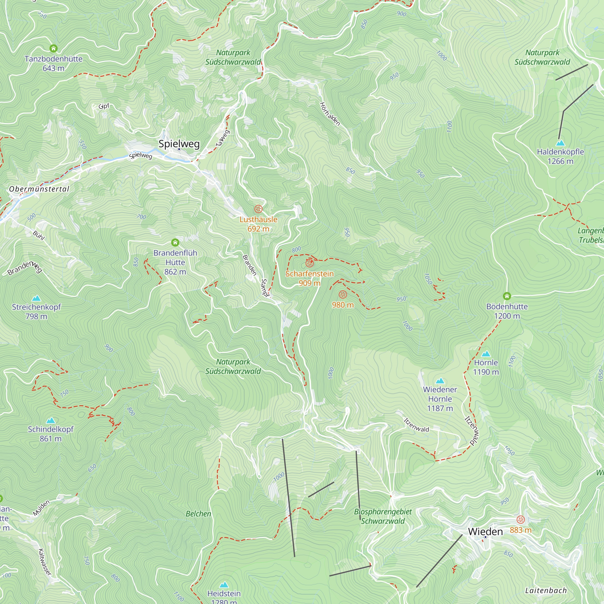 Scharfensteinhütte map