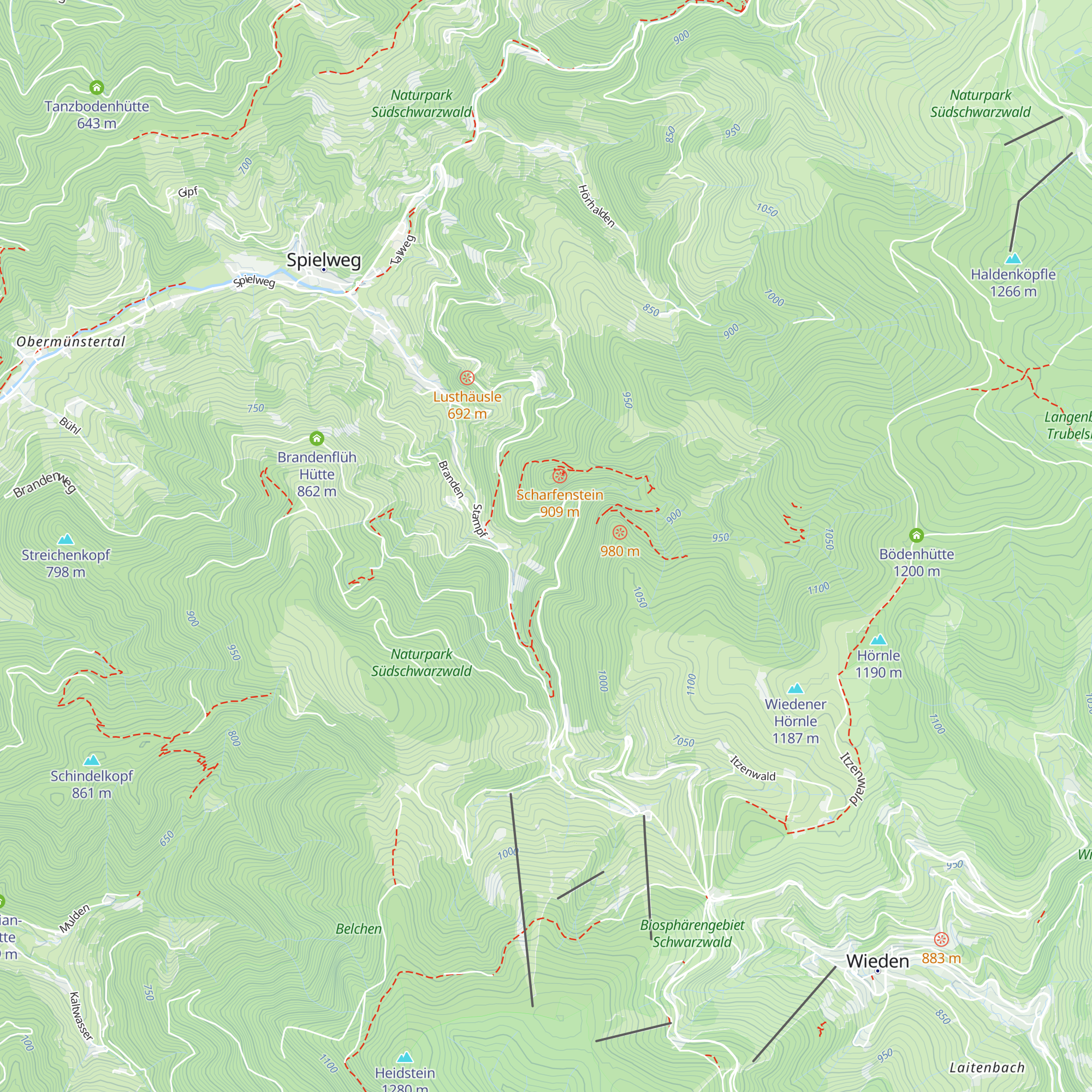 Scharfensteinhütte map
