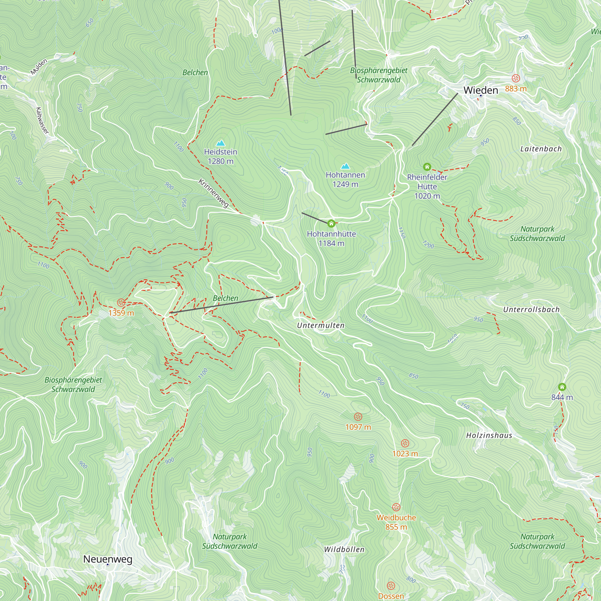 Wanderheim Dießlin Hütte Multen map