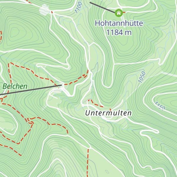 Map of Wanderheim Dießlin Hütte Multen