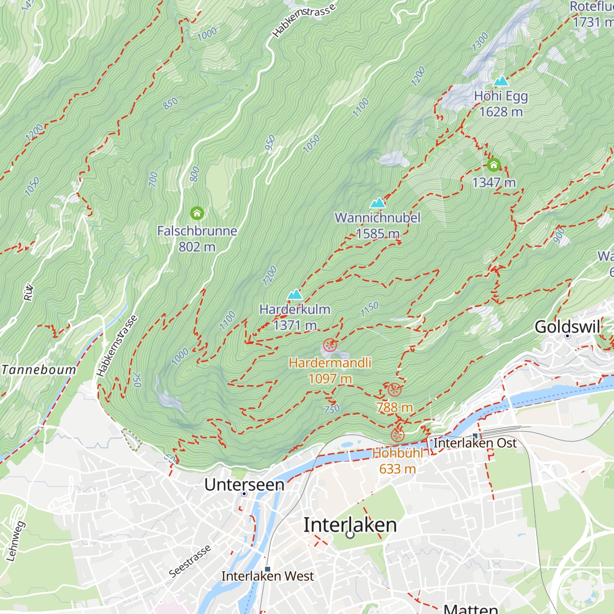 Harder Kulm map