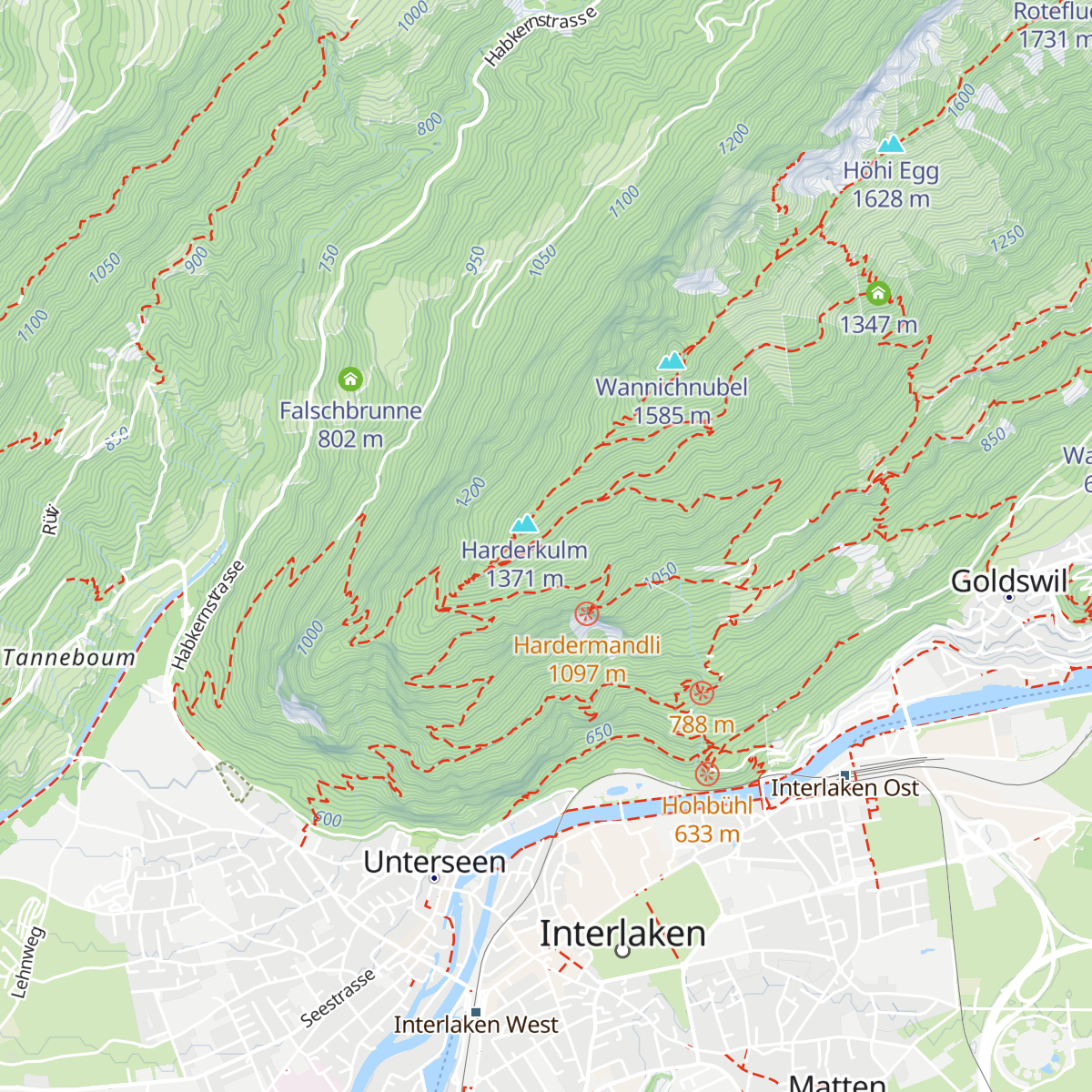Harder Kulm map