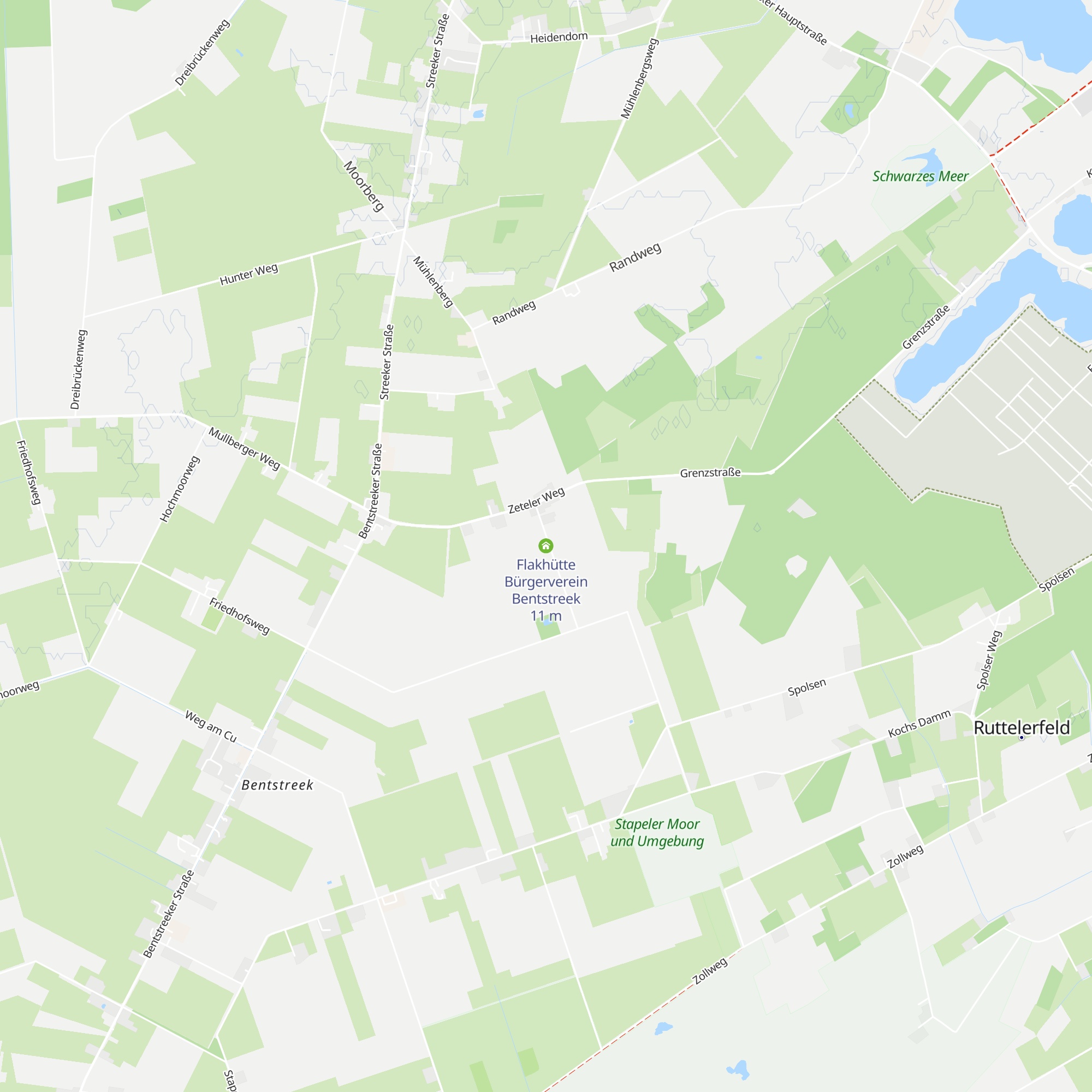 Flakhütte Bürgerverein Bentstreek map