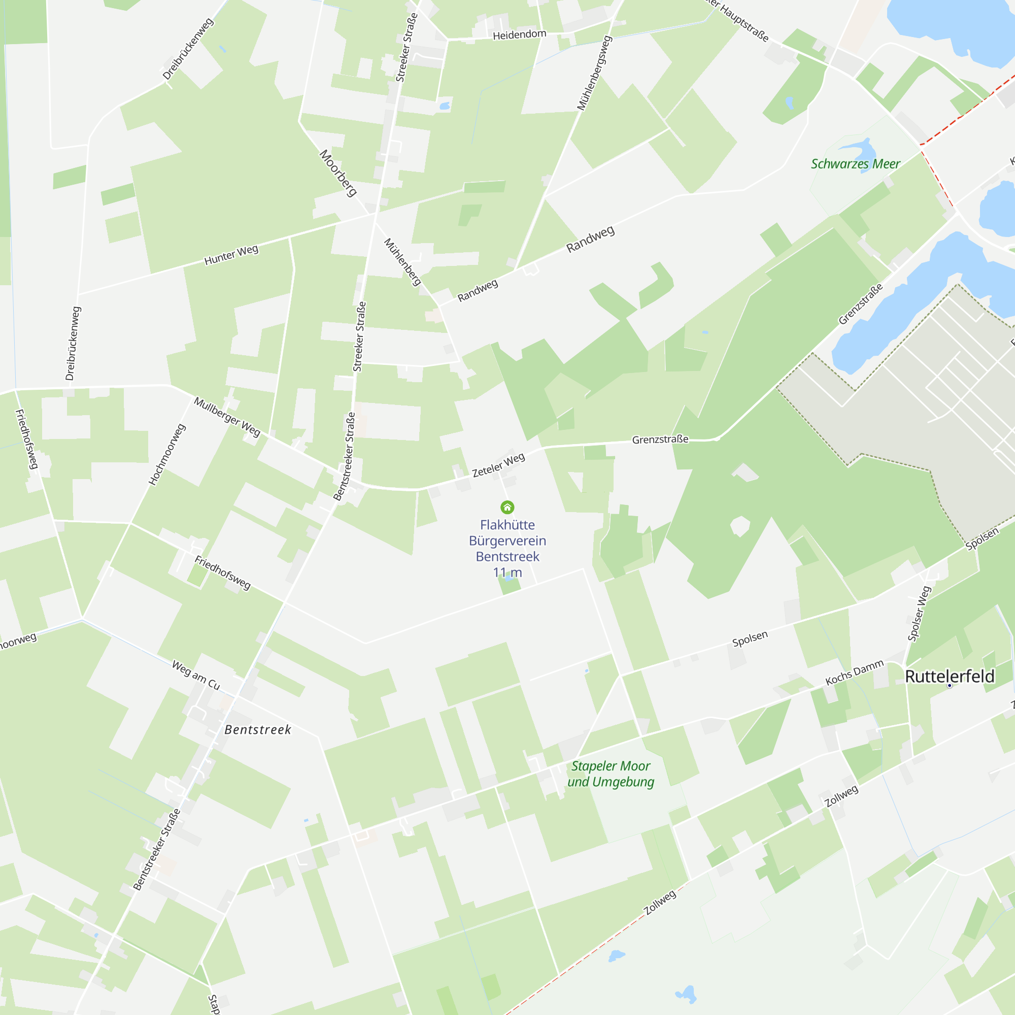 Flakhütte Bürgerverein Bentstreek map