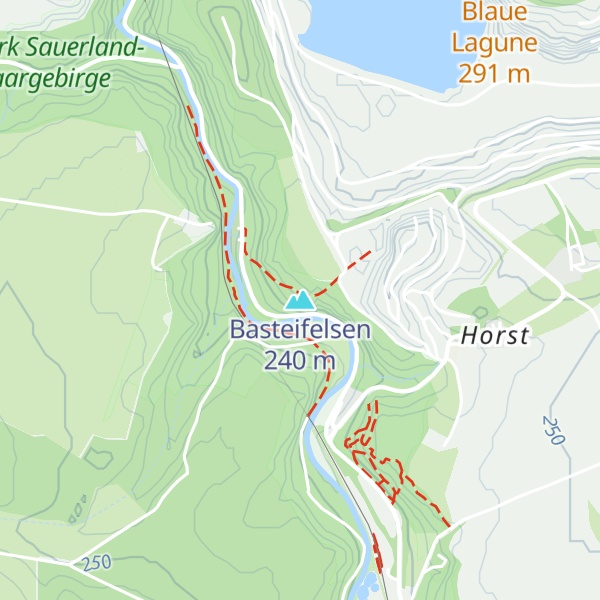Map of Basteifelsen