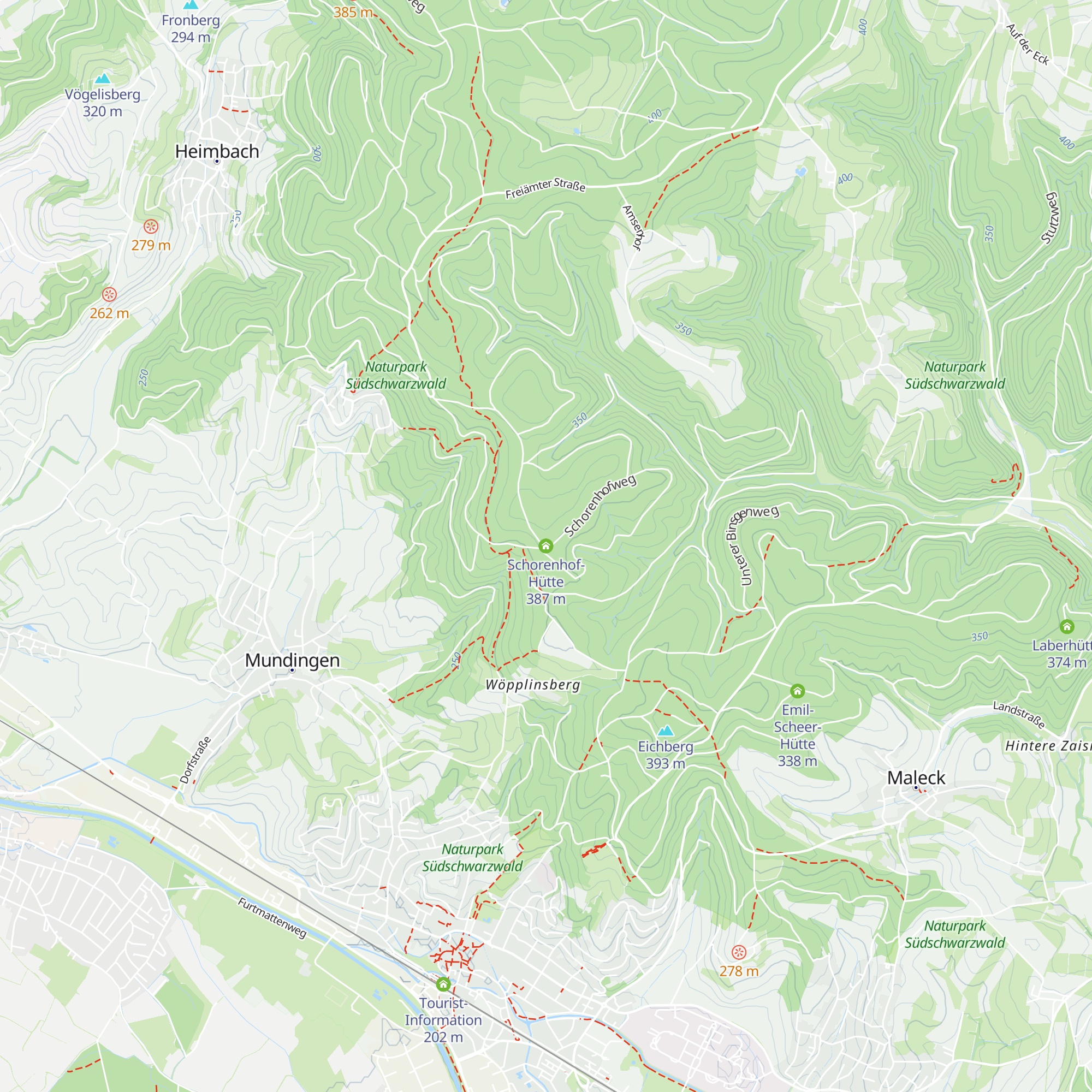 Schorenhof-Hütte map