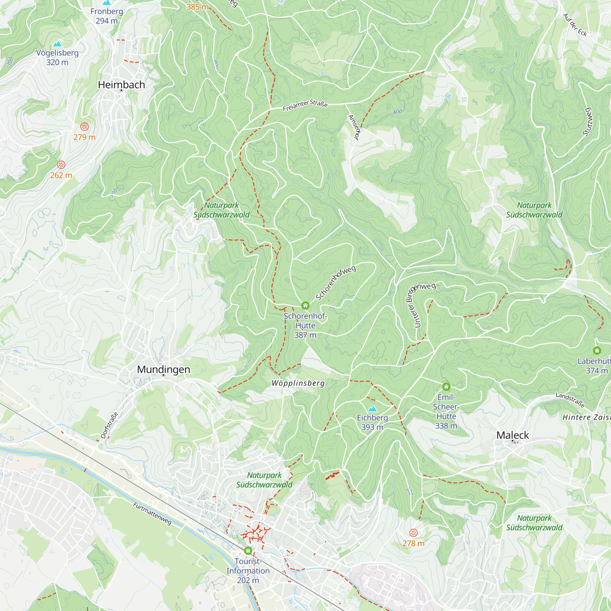 Schorenhof-Hütte map