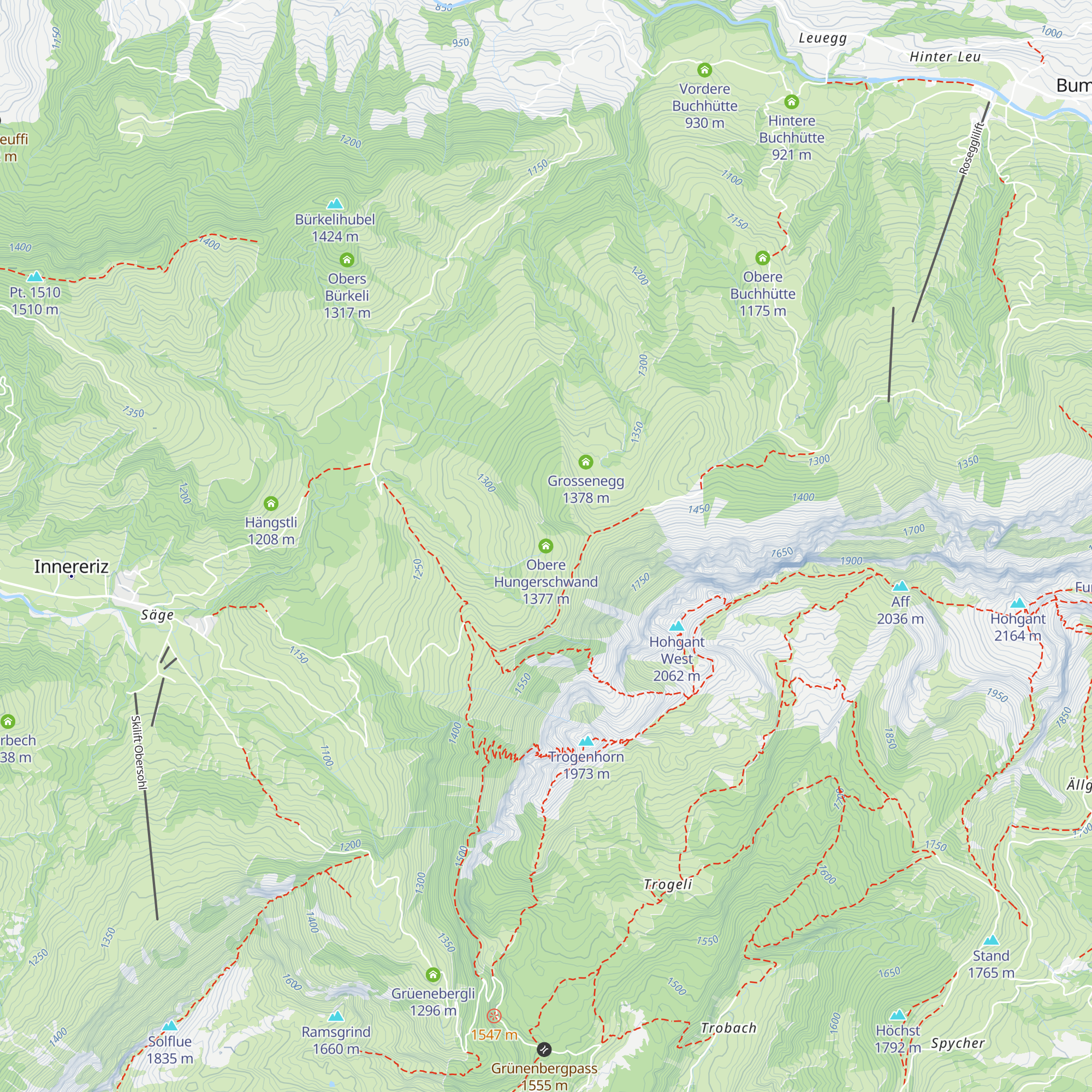 Obere Hungerschwand map