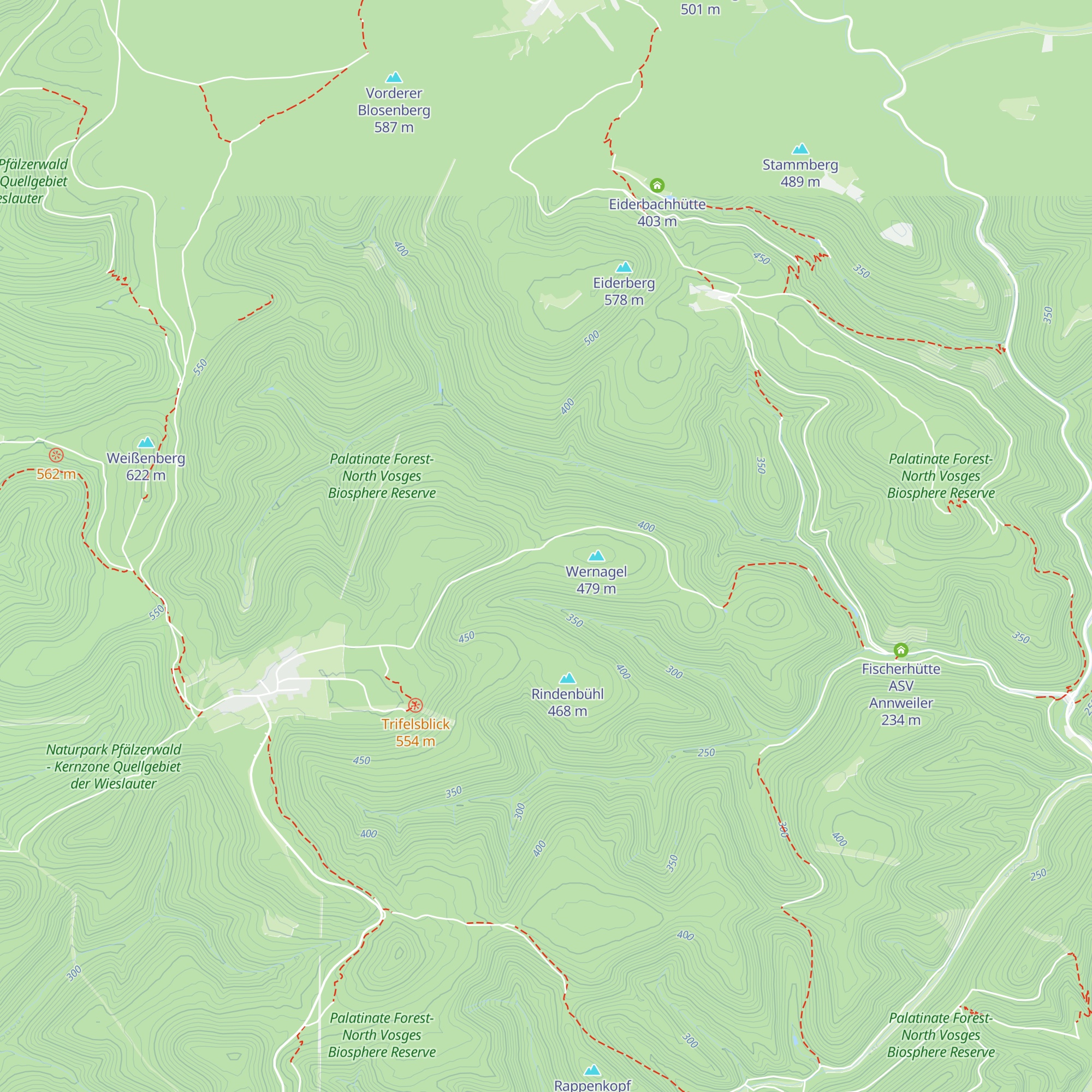Hahnenhütte map