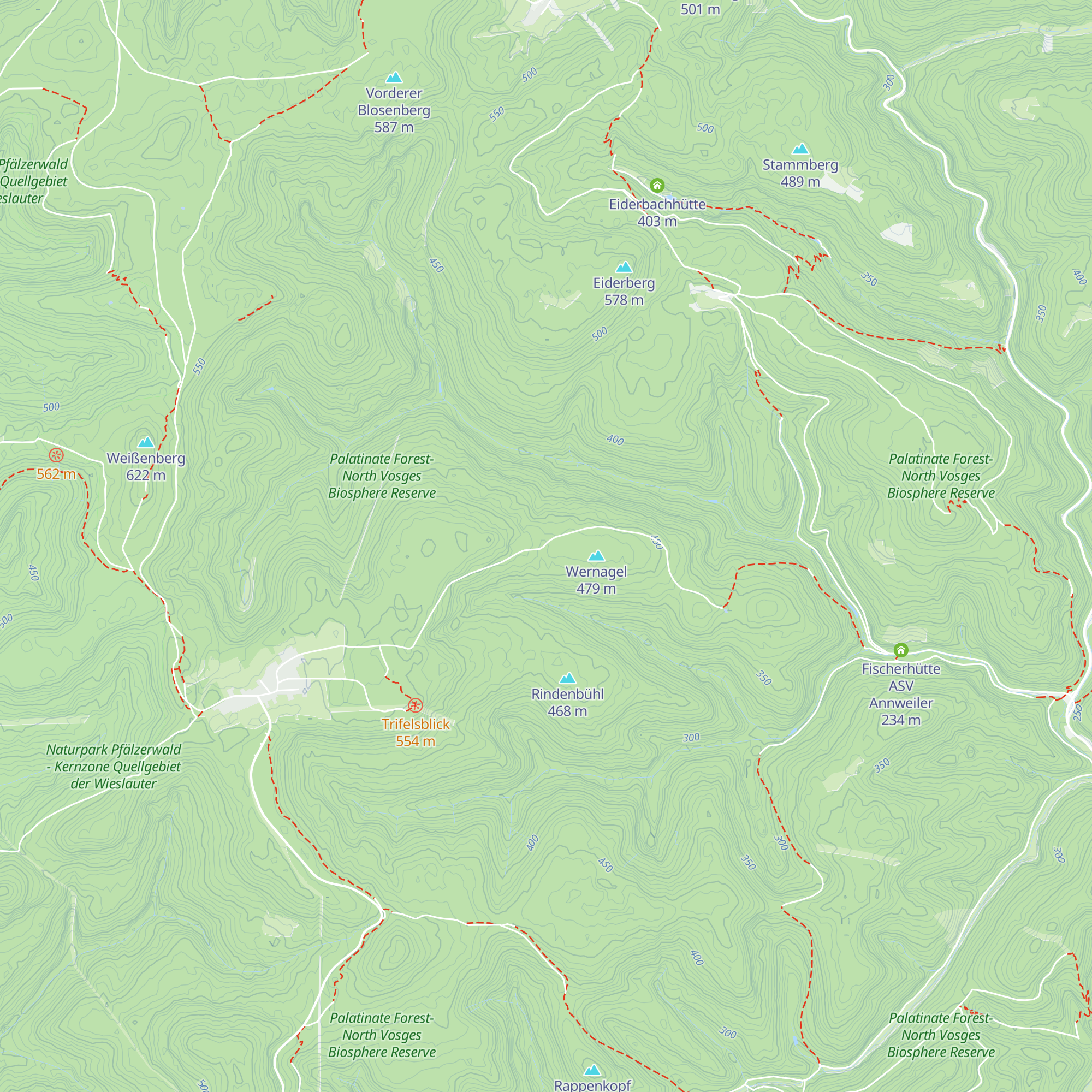 Hahnenhütte map