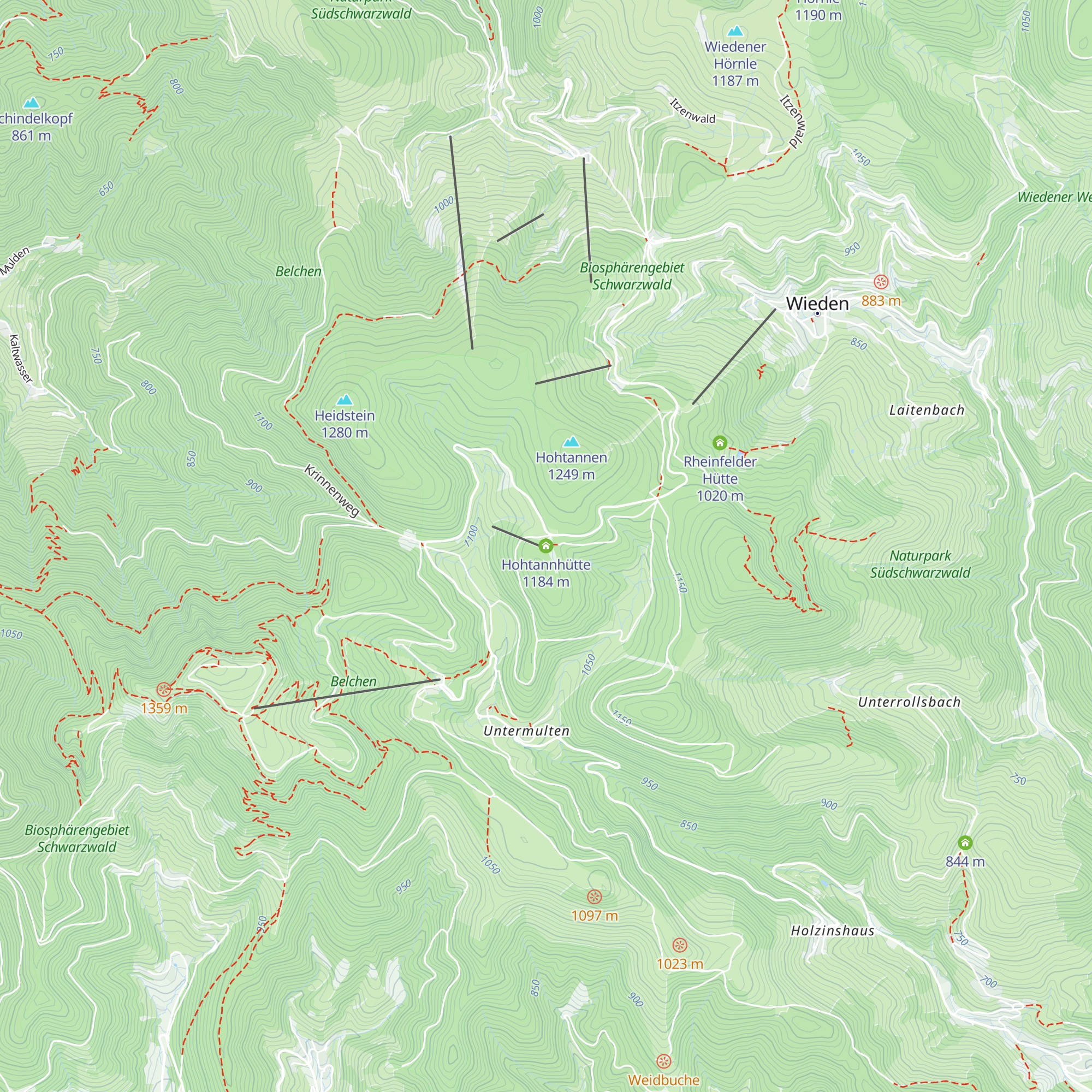 Hohtannhütte map