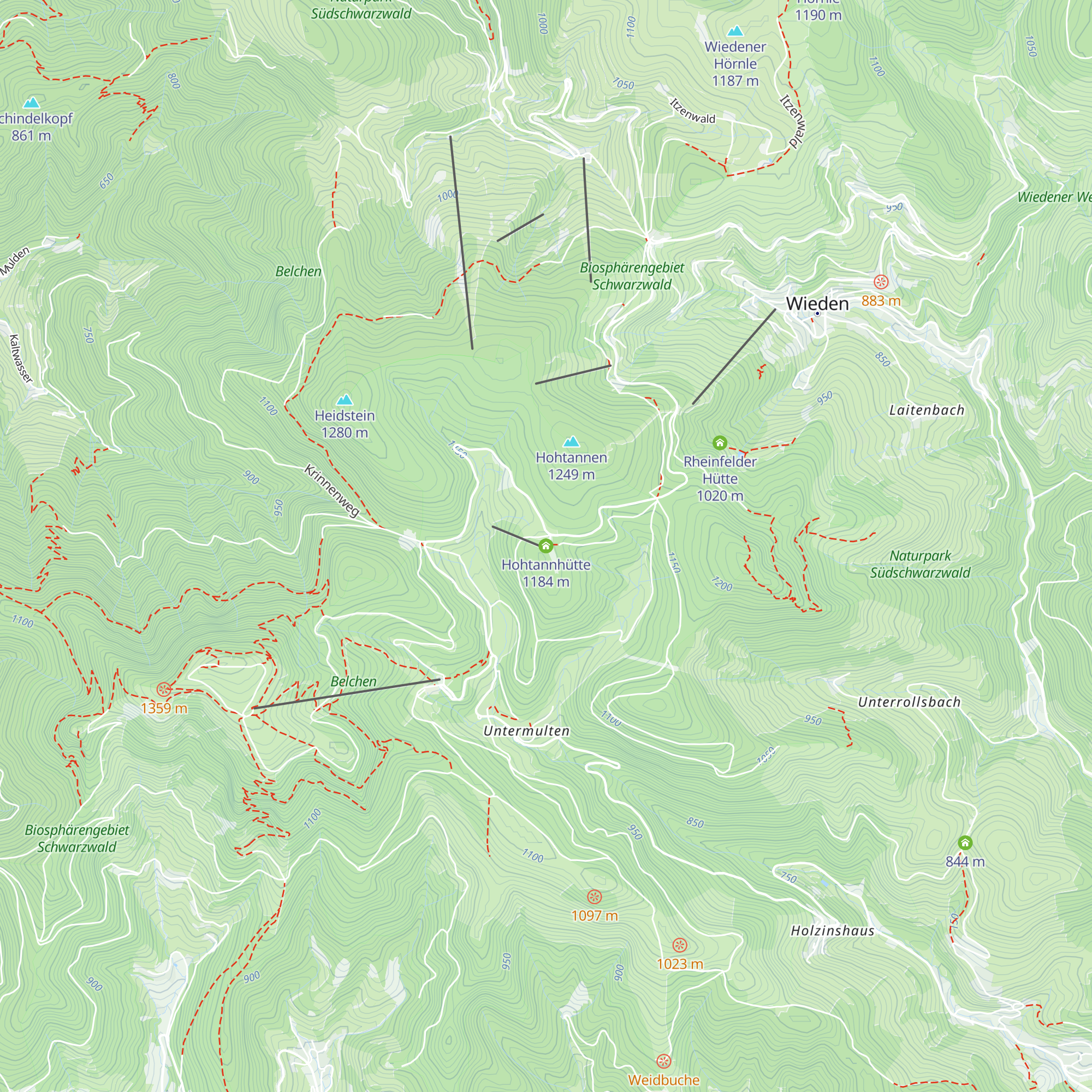 Hohtannhütte map