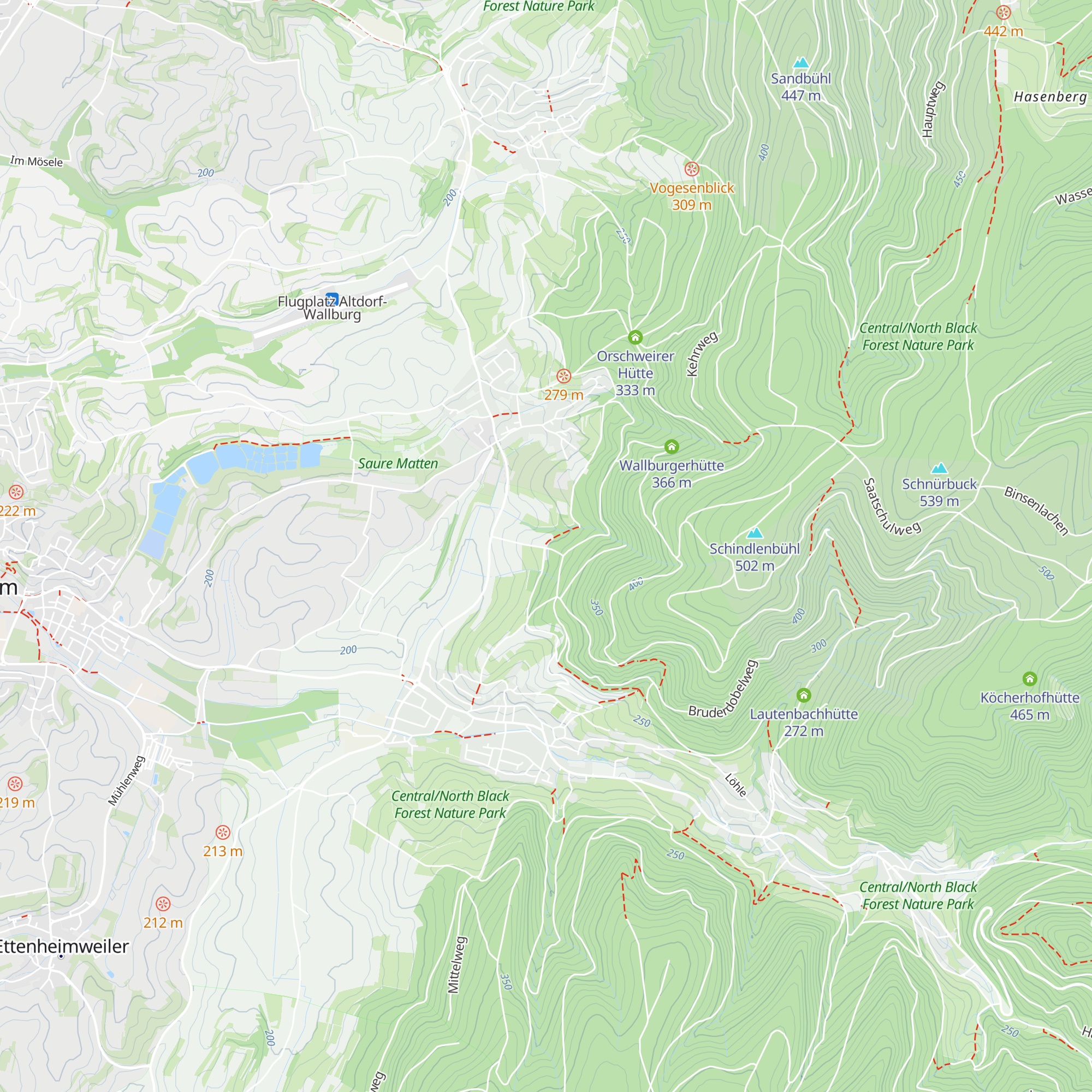 Brudergartenhütte map