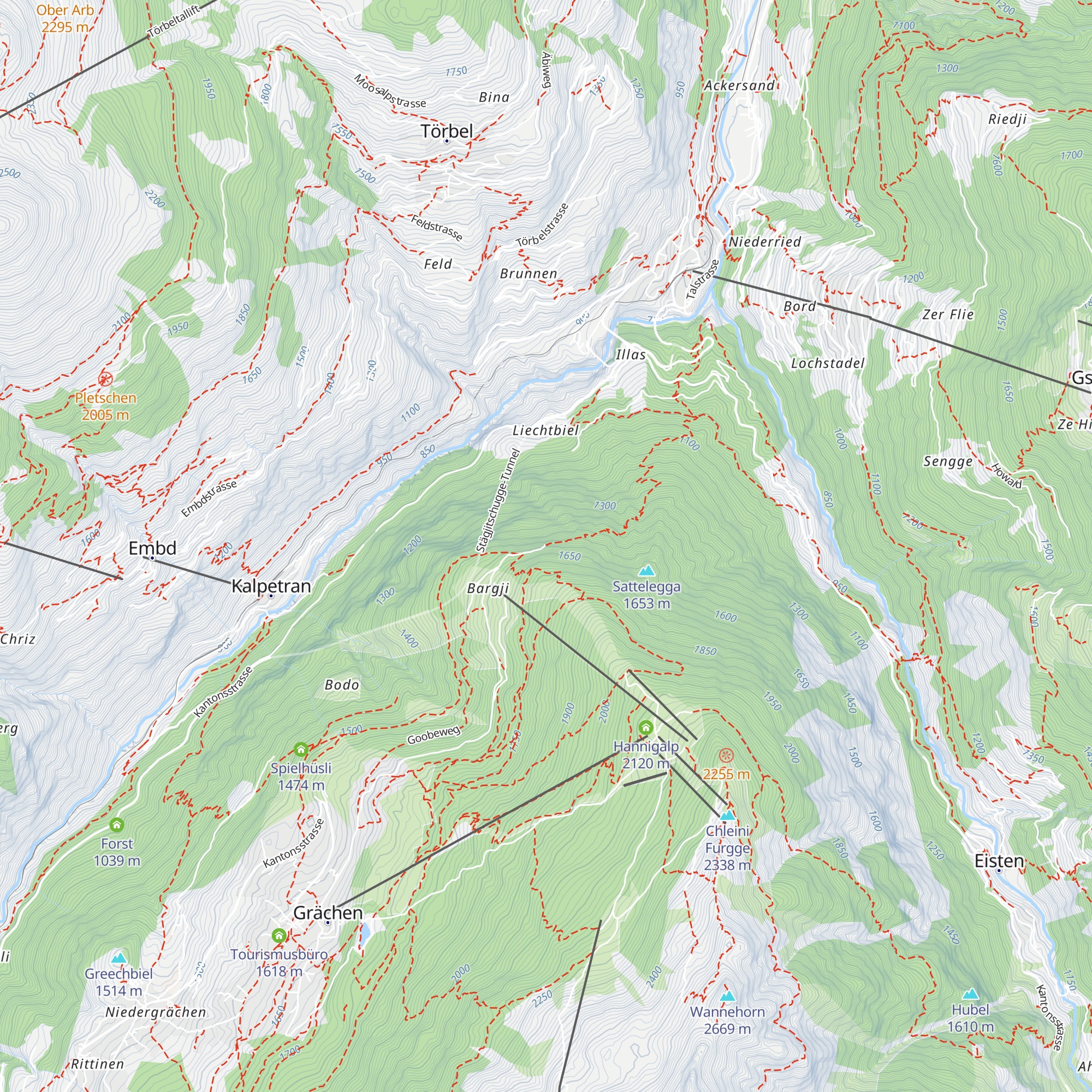 Restaurant Hohtschuggen map