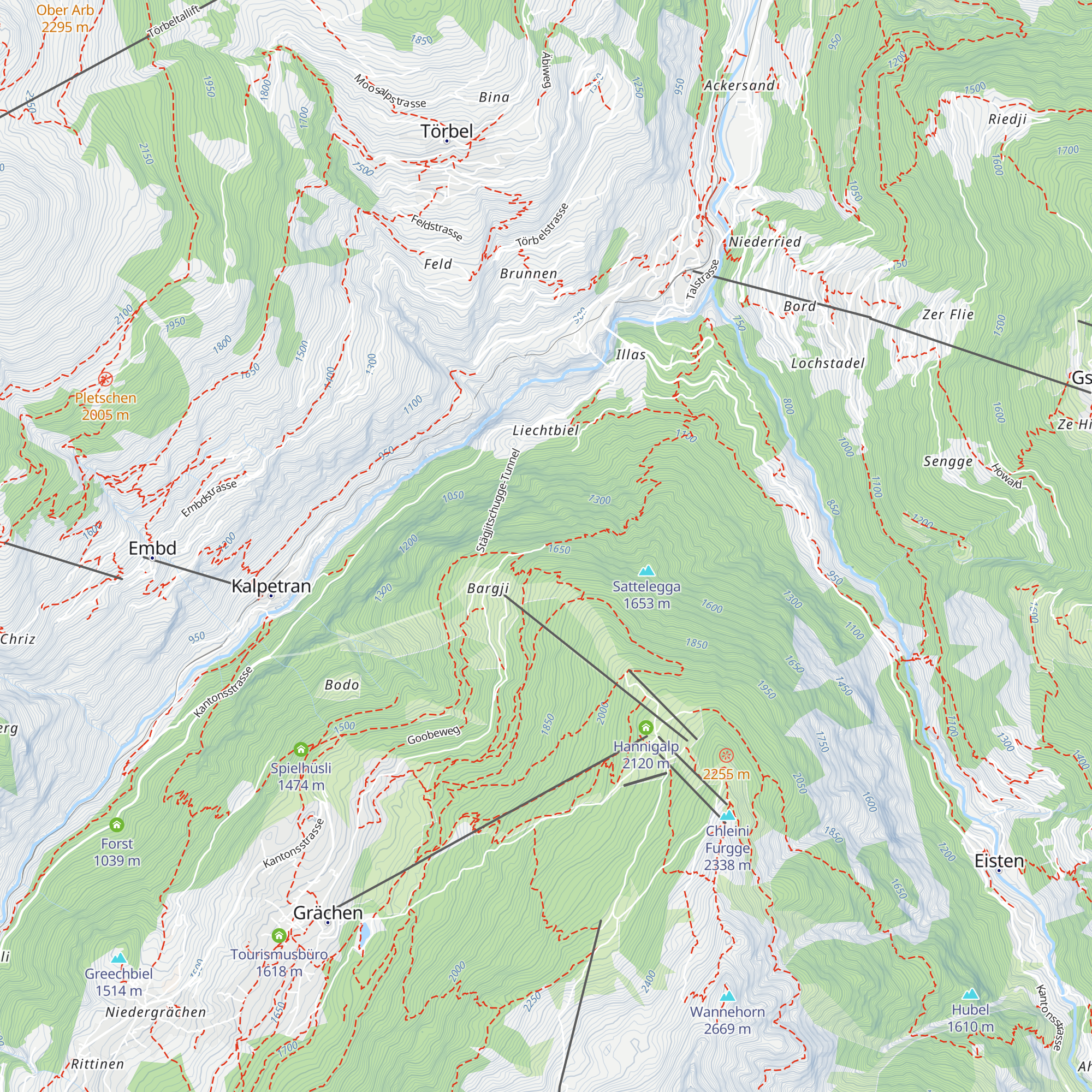 Restaurant Hohtschuggen map