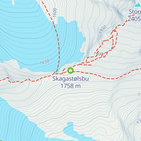 Map of Skagastølsbu