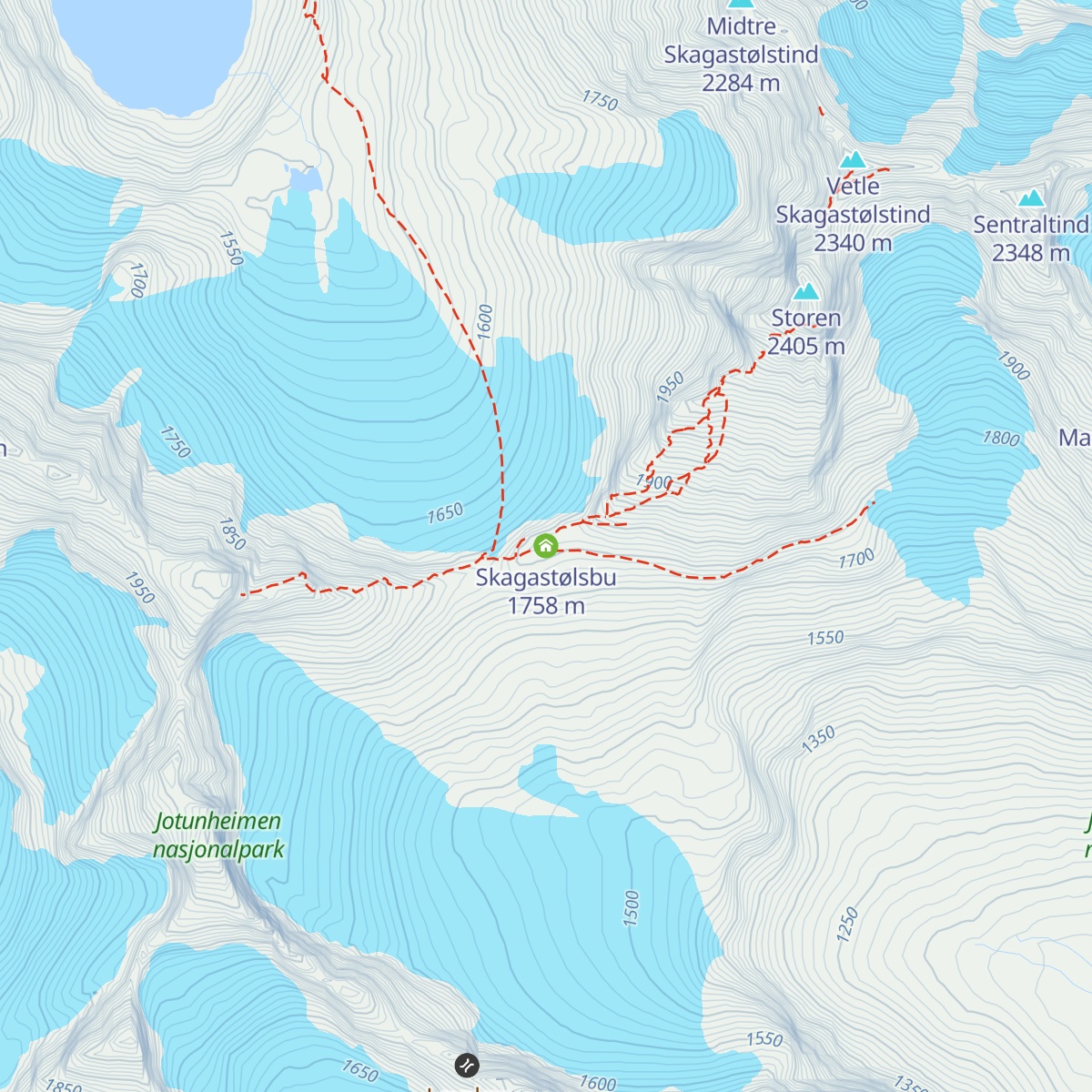 Skagastølsbu map
