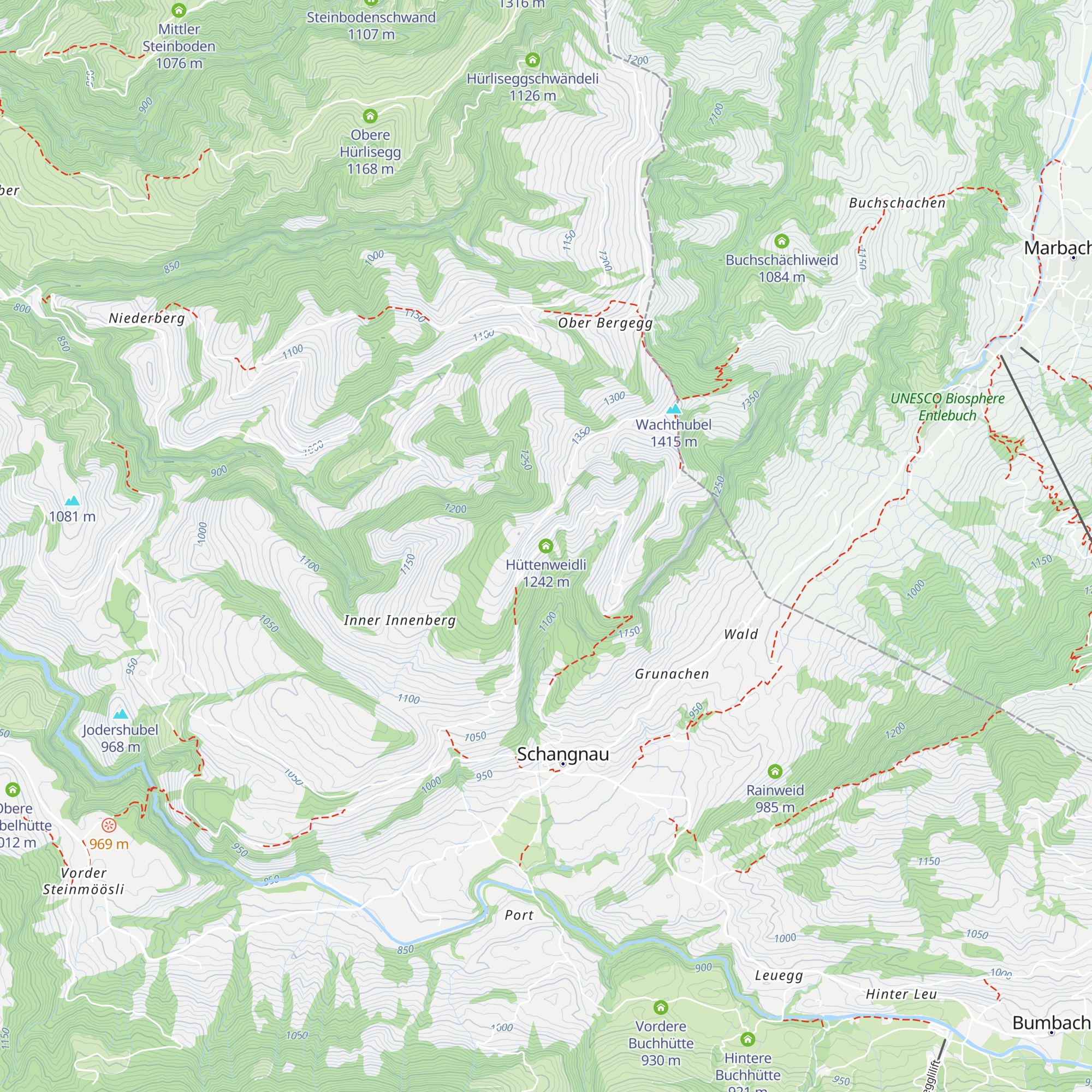 Hüttenweidli map