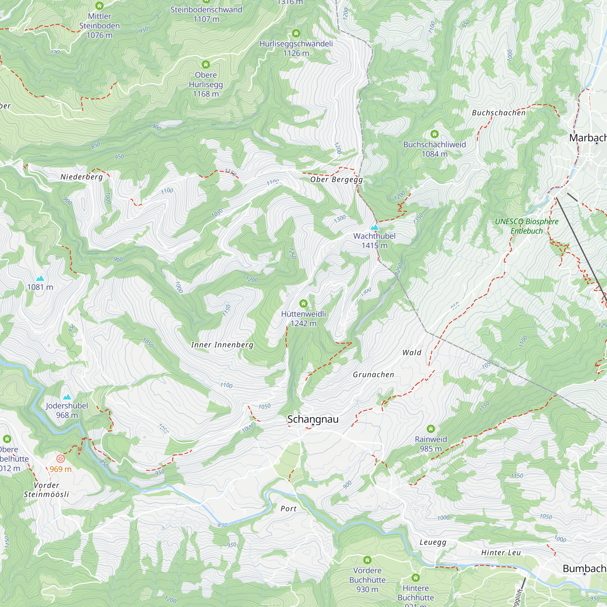 Hüttenweidli map