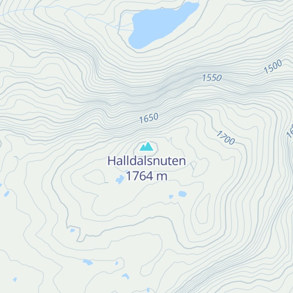 Map of Halldalsnuten