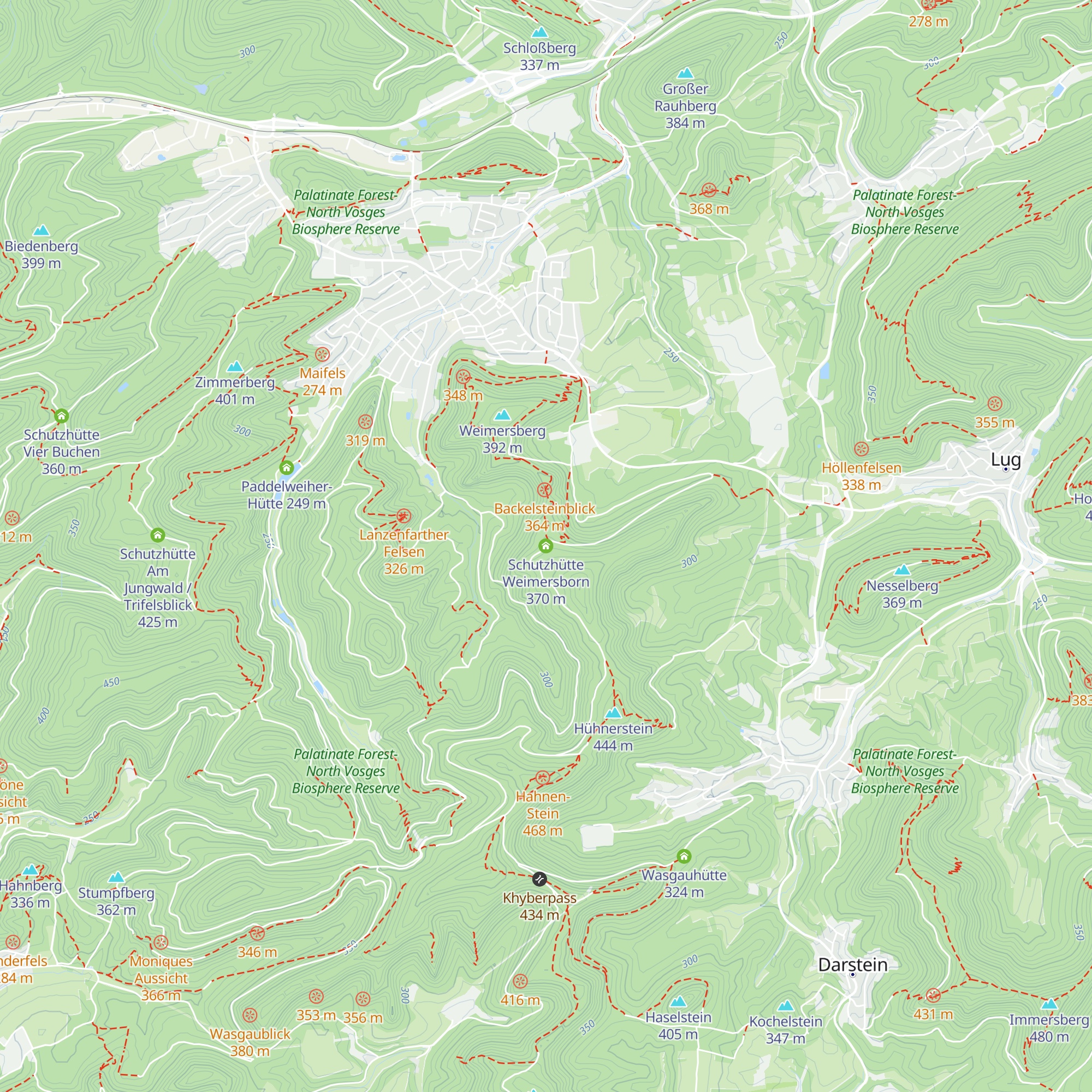 Schutzhütte Weimersborn map