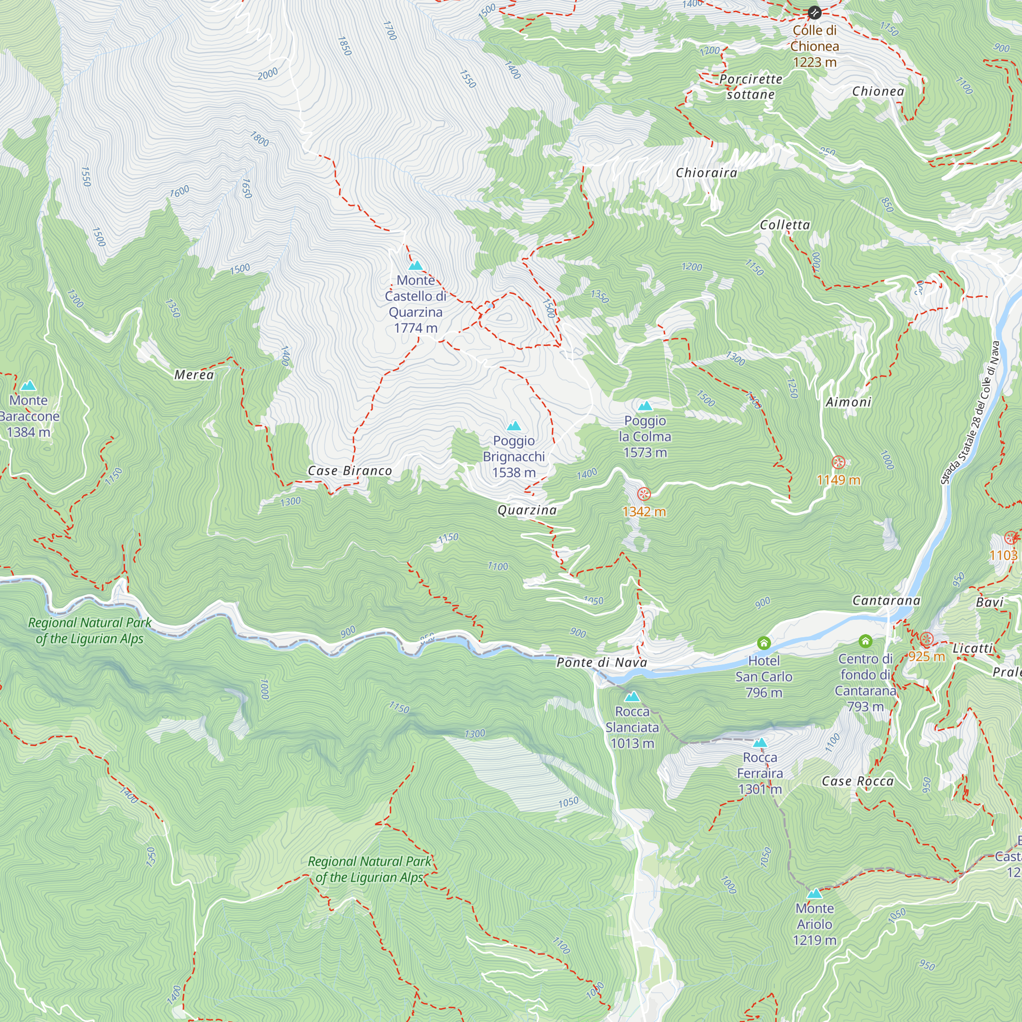 Rifugio Quarzina map