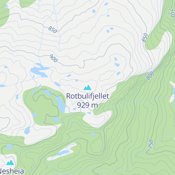 Map of Rotbulifjellet