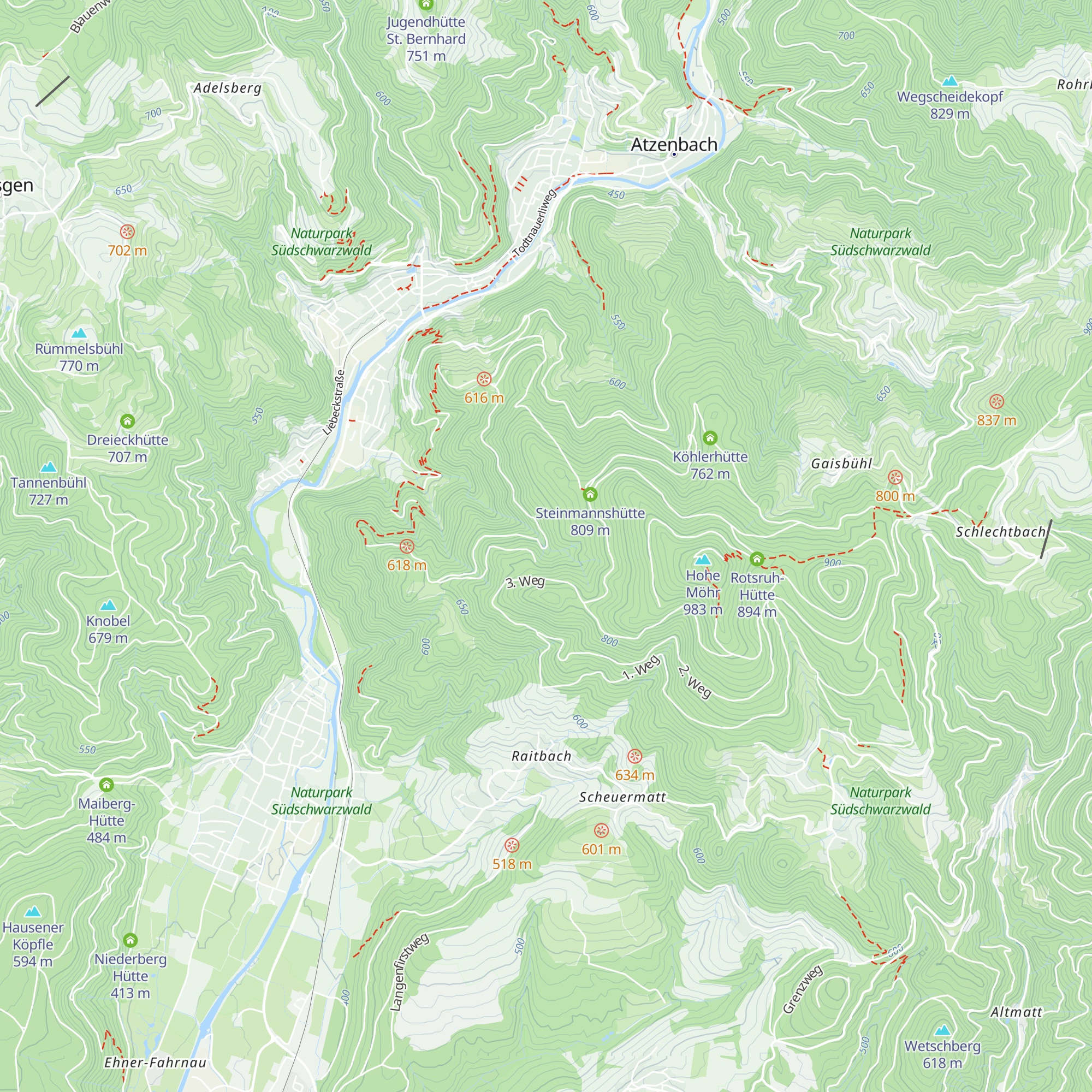Nesselgrabenhütte map