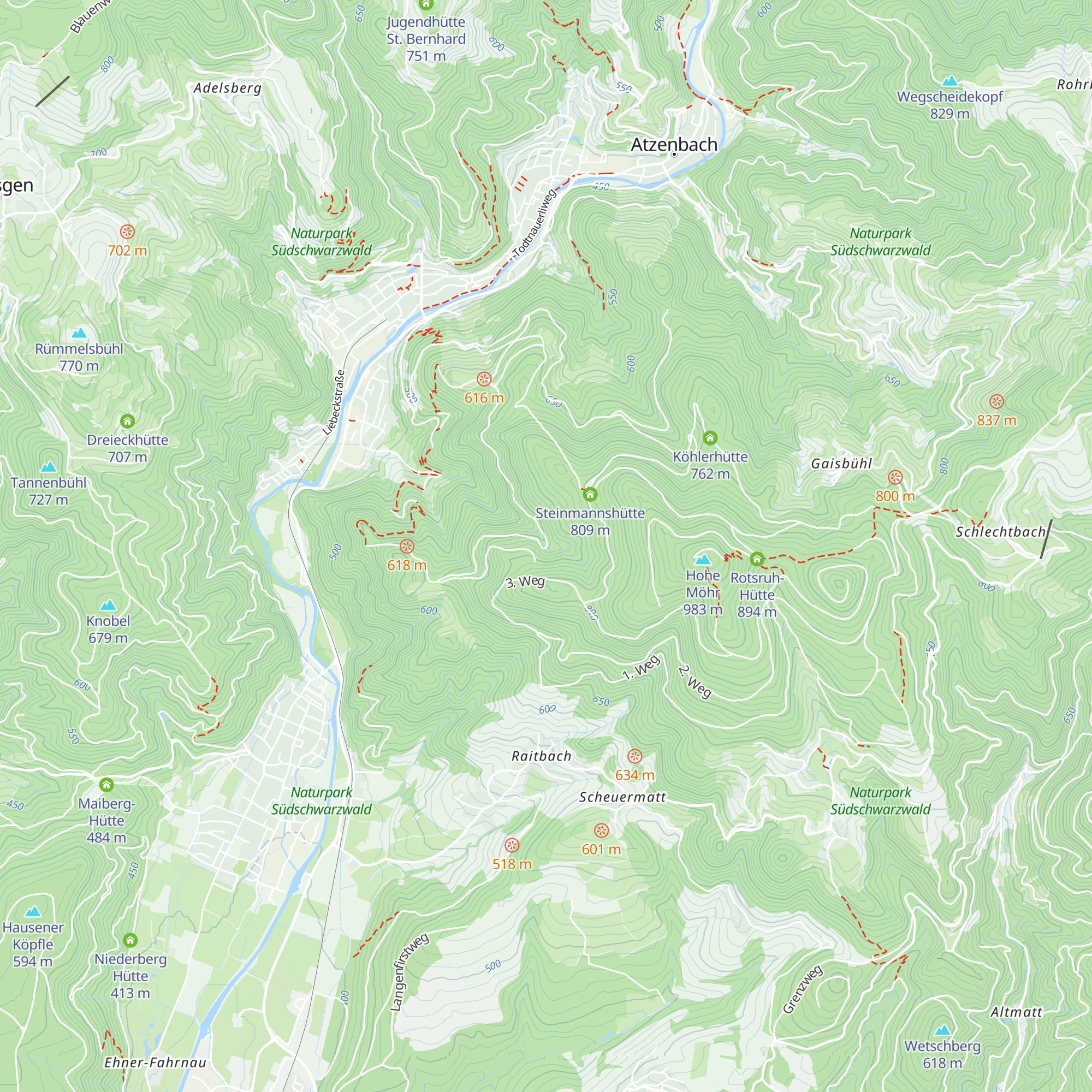 Nesselgrabenhütte map