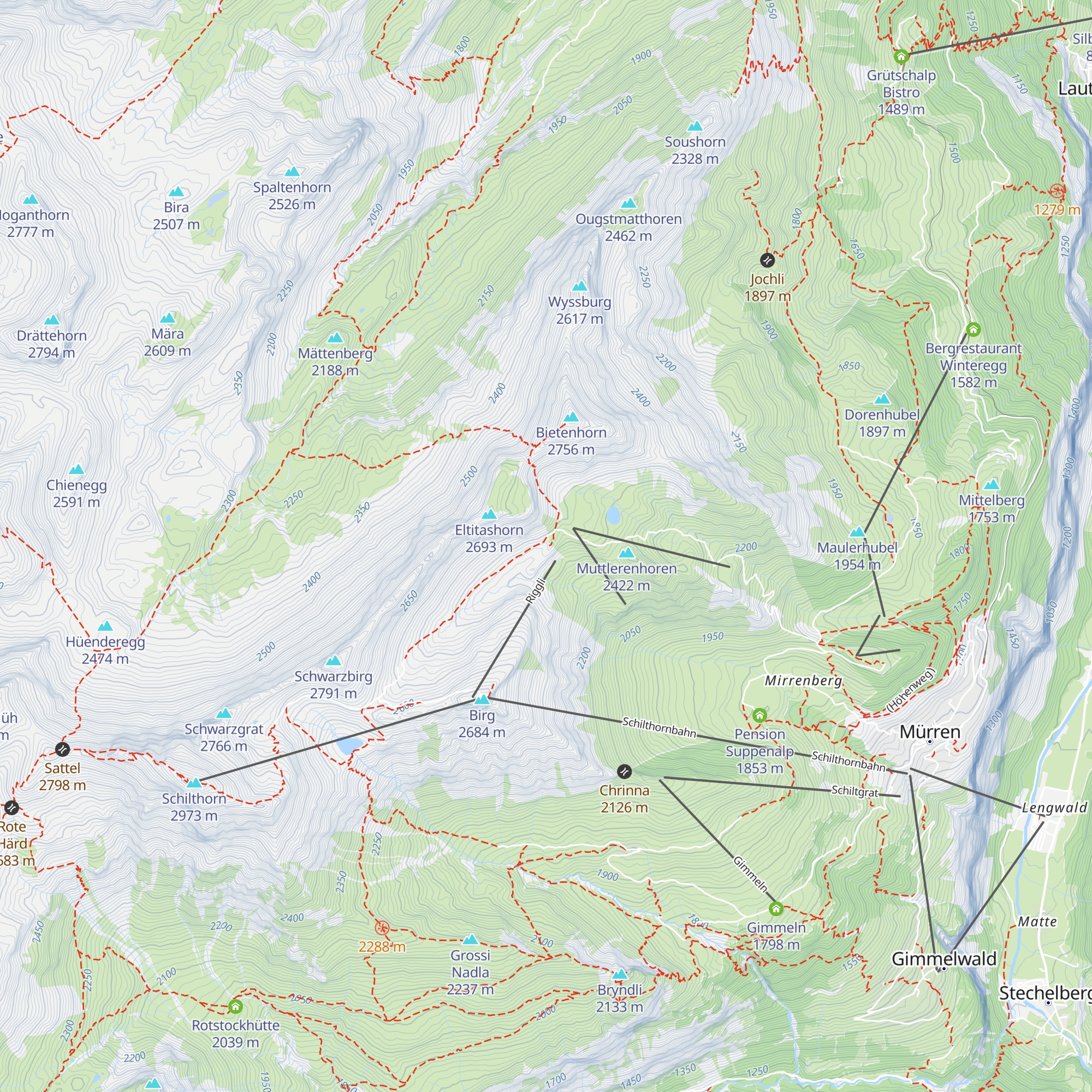 Schilthornhütte map