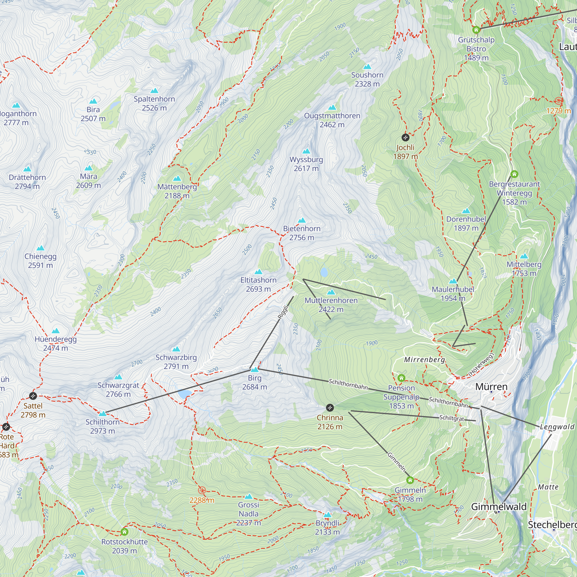 Schilthornhütte map