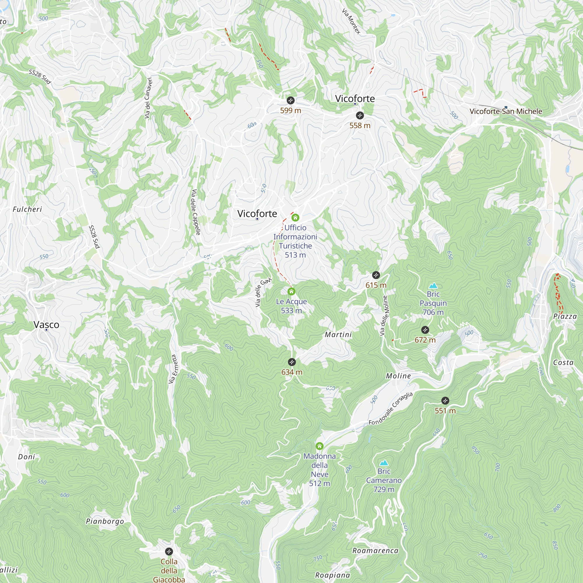 Le Acque map