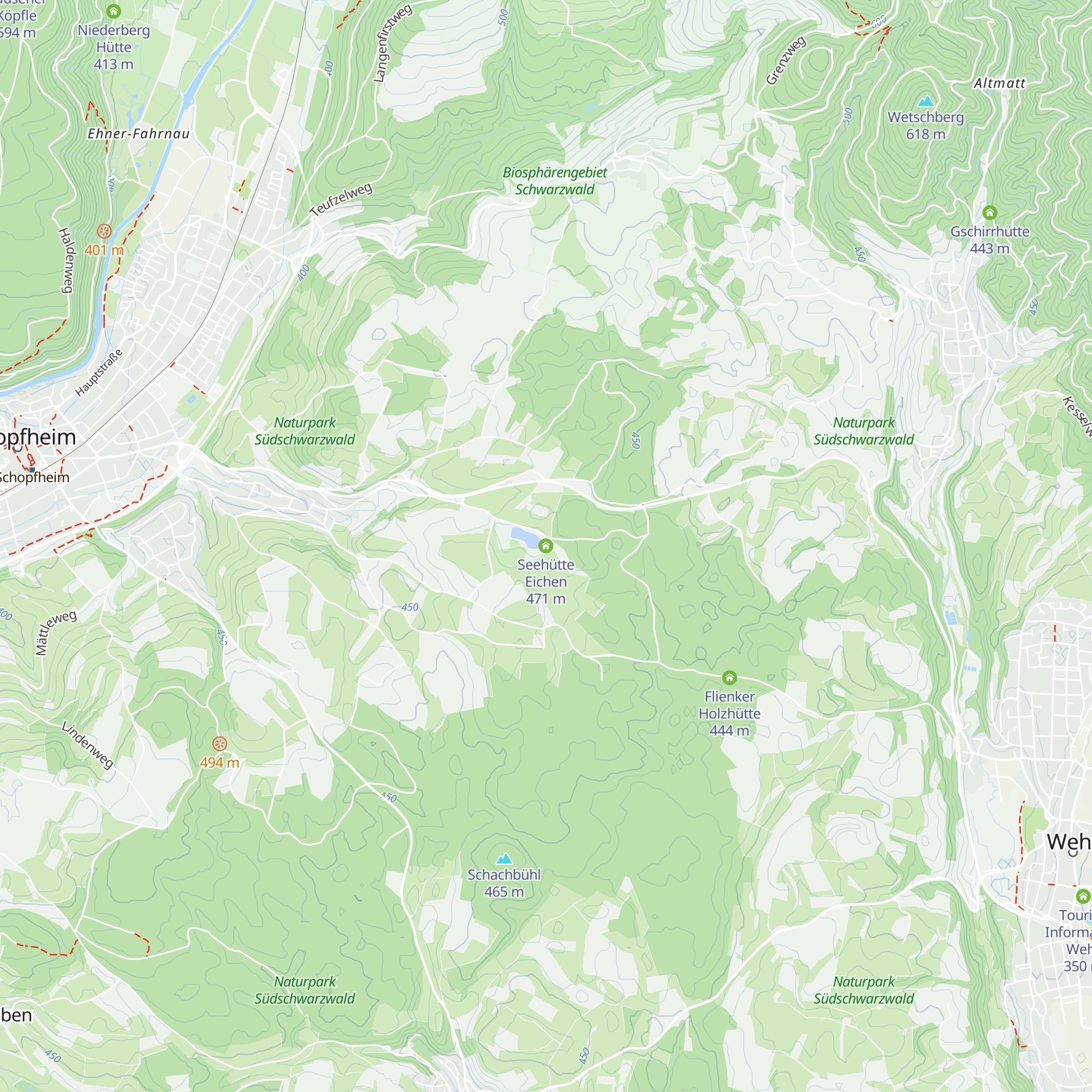 Seehütte Eichen map