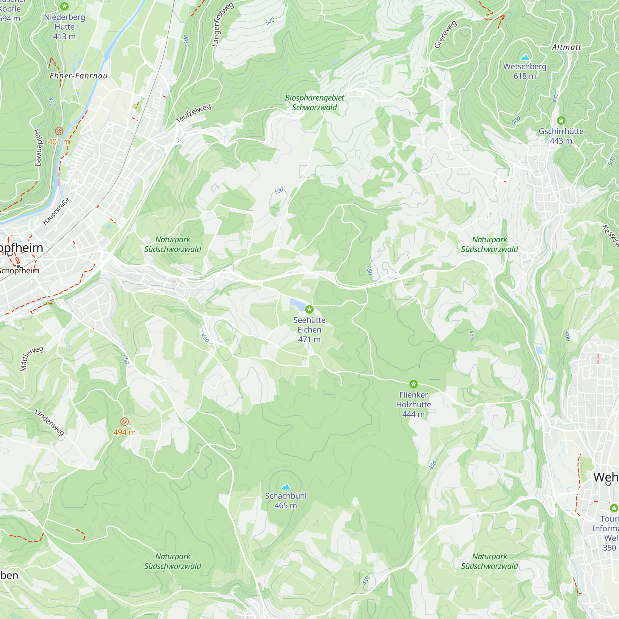 Seehütte Eichen map