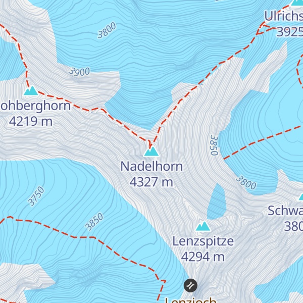 Map of Nadelhorn