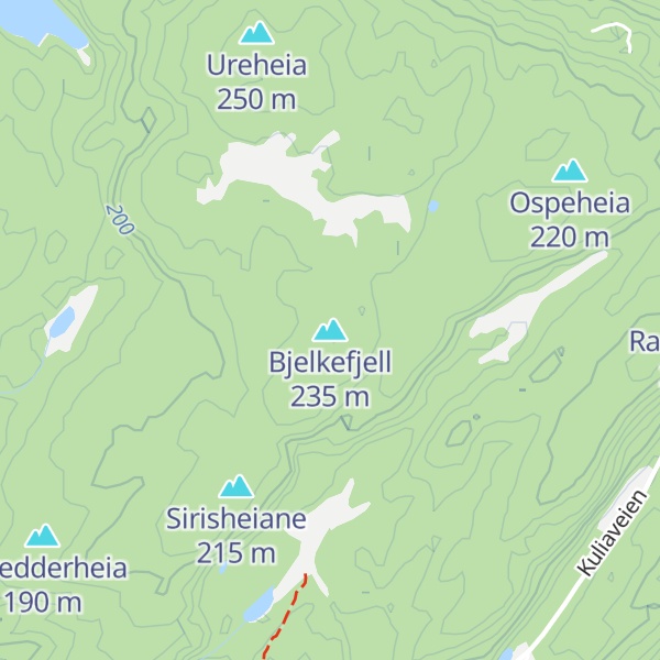 Map of Bjelkefjell