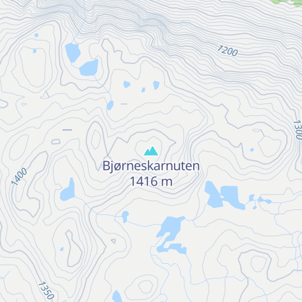 Map of Bjørneskarnuten