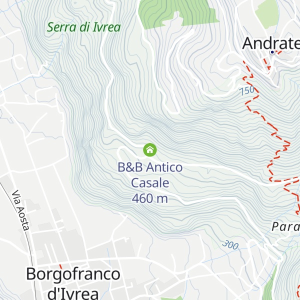 Map of B&B Antico Casale