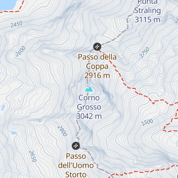 Map of Corno Grosso