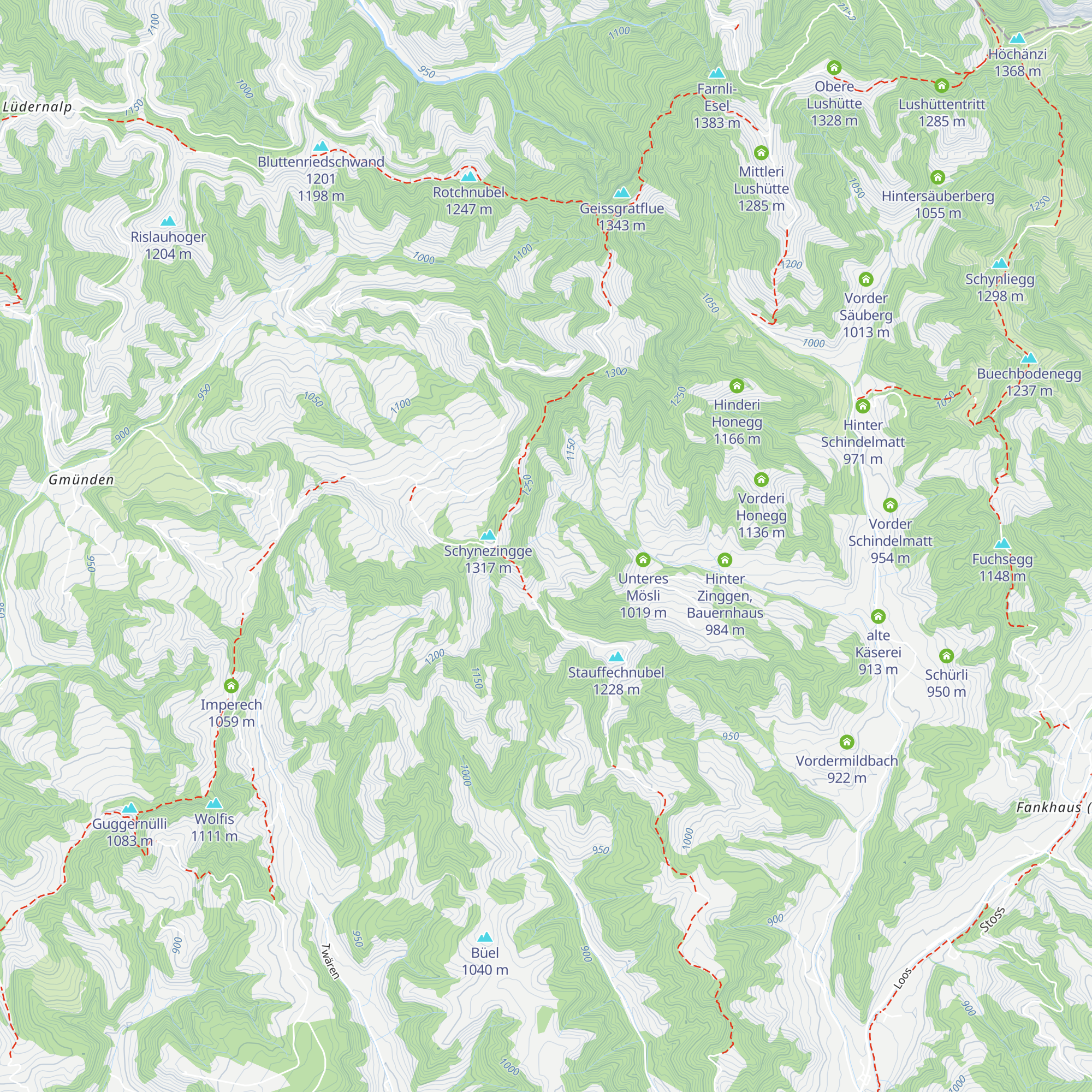 Obers Mösli map