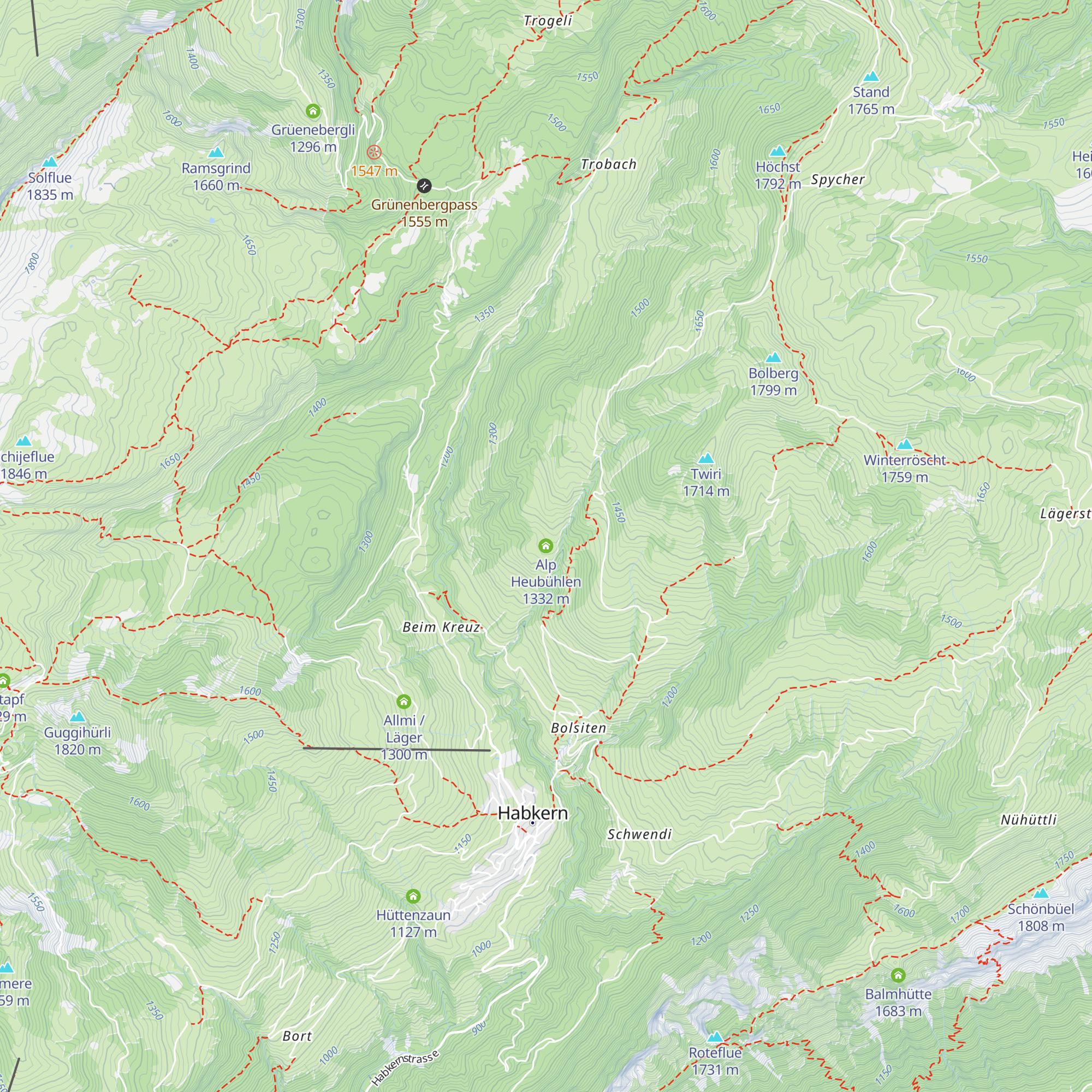 Alp Heubühlen map