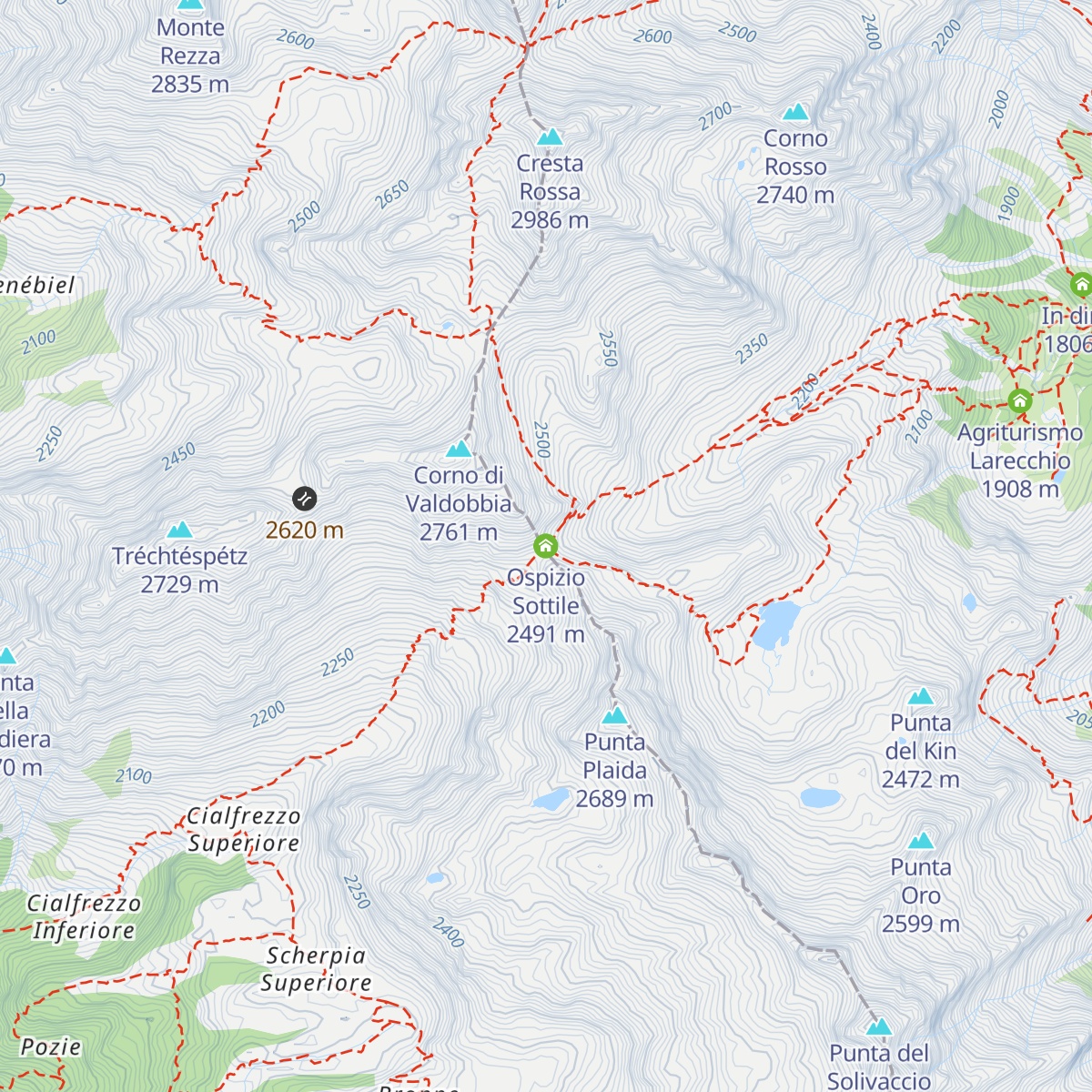 Ospizio Sottile map
