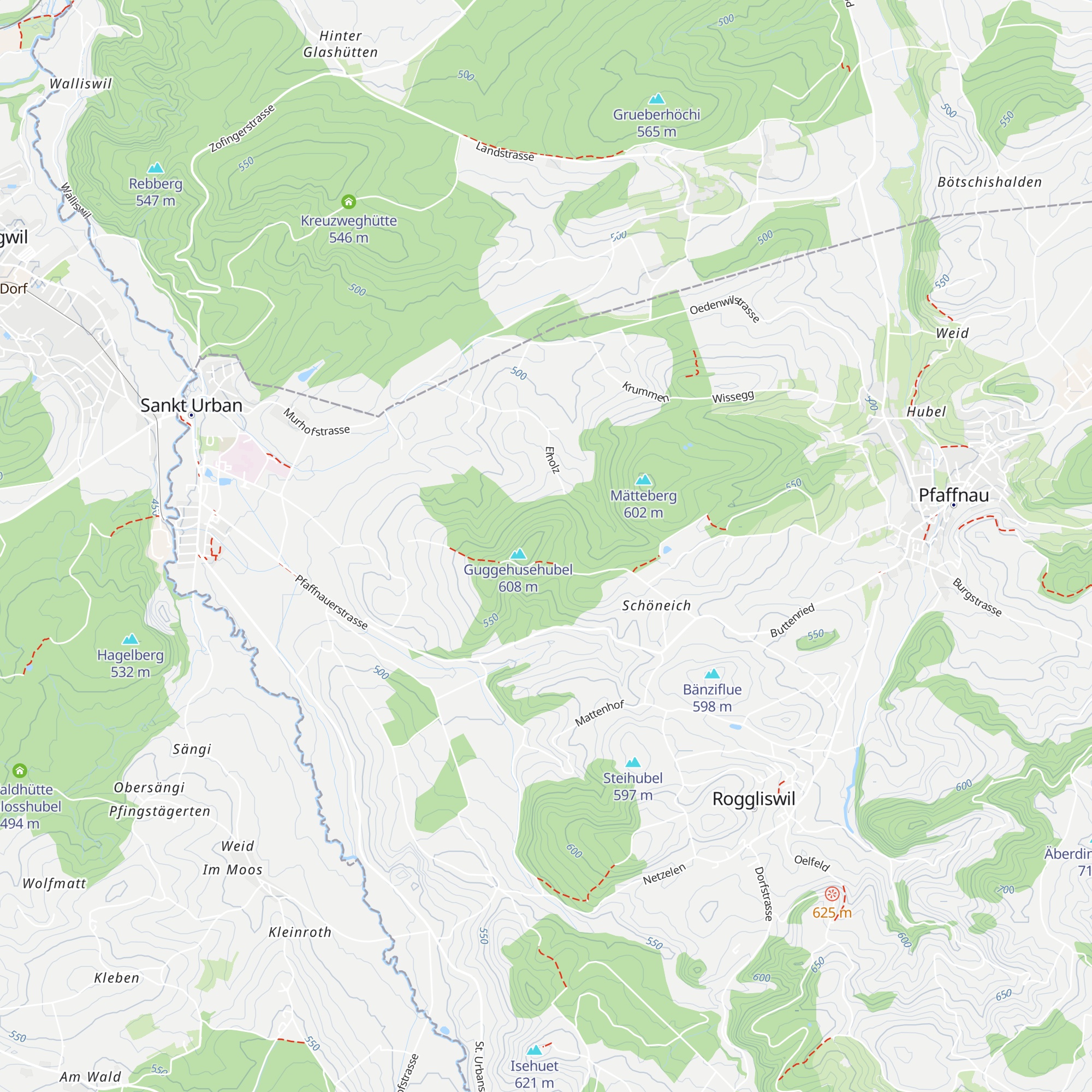 Waldhütte Bowald map